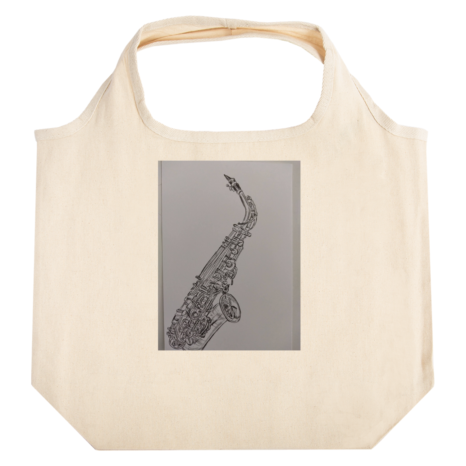 サックス たためるマルシェ【白プリントあり】