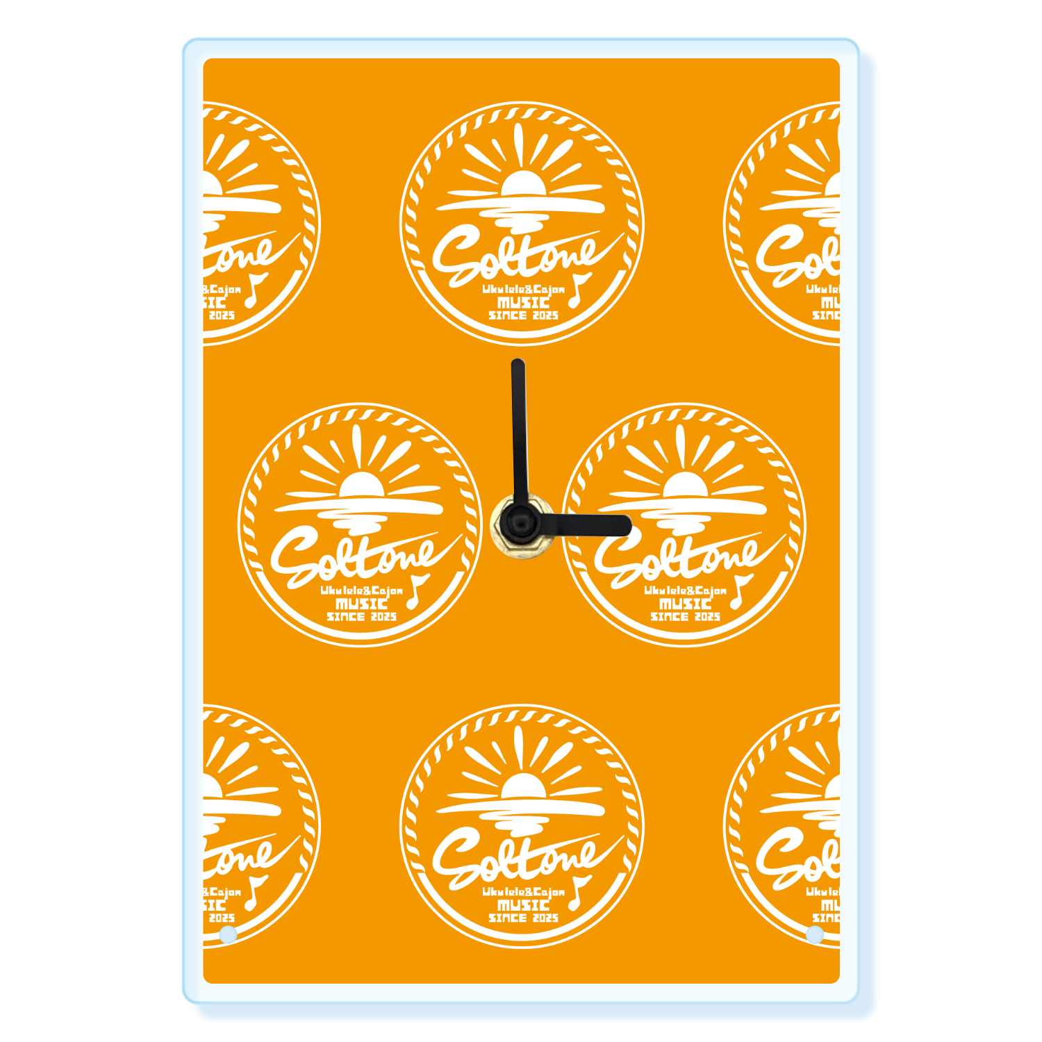 Soltone総柄アクリル時計 アクリル置き時計