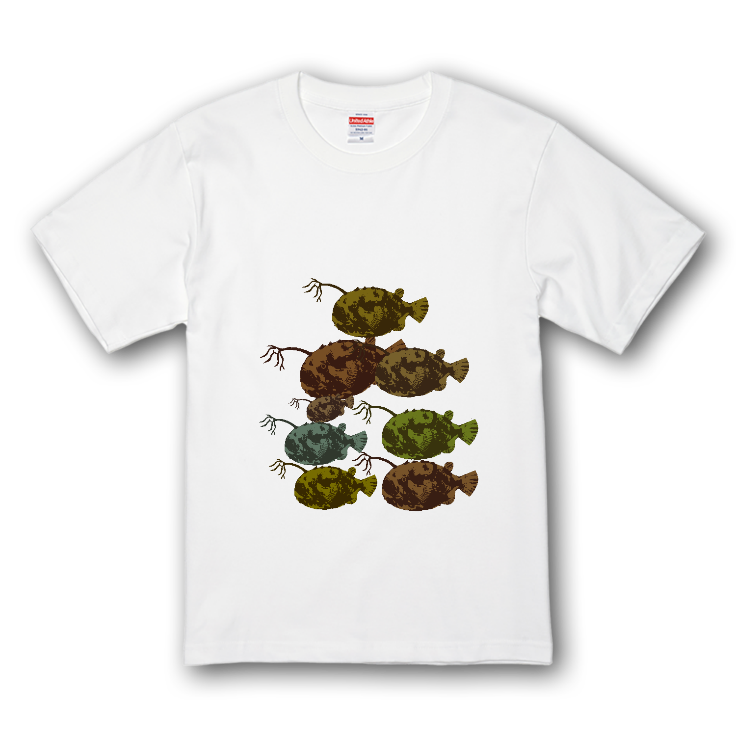 チョウチンアンコウの魚群プレミアムTシャツの商品購入ページ 