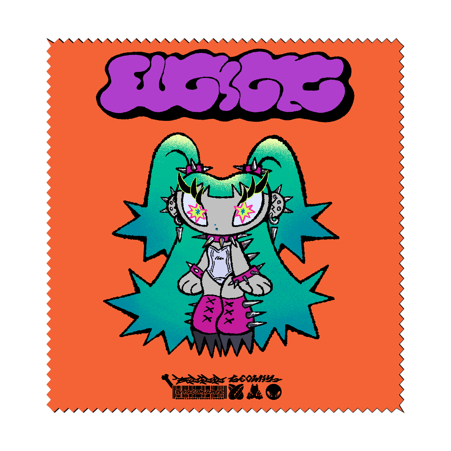 イバラちゃん マイクロファイバーメガネ拭き