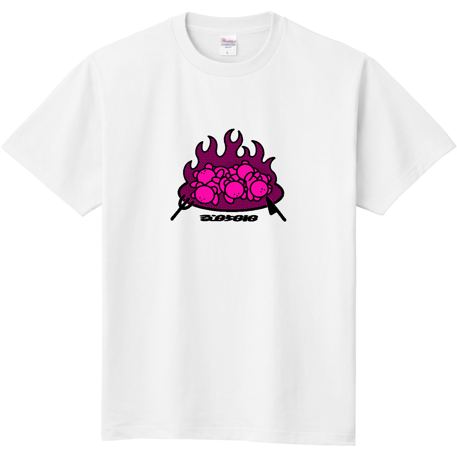 お焚き上げベアピンク（柄の色） 定番Ｔシャツ