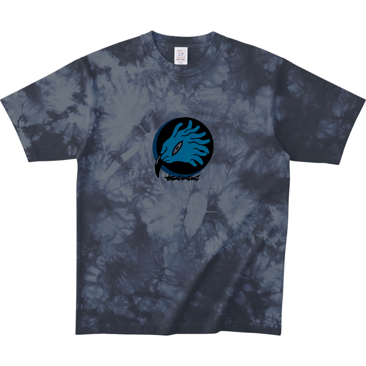 怖いトリ タイダイＴシャツ