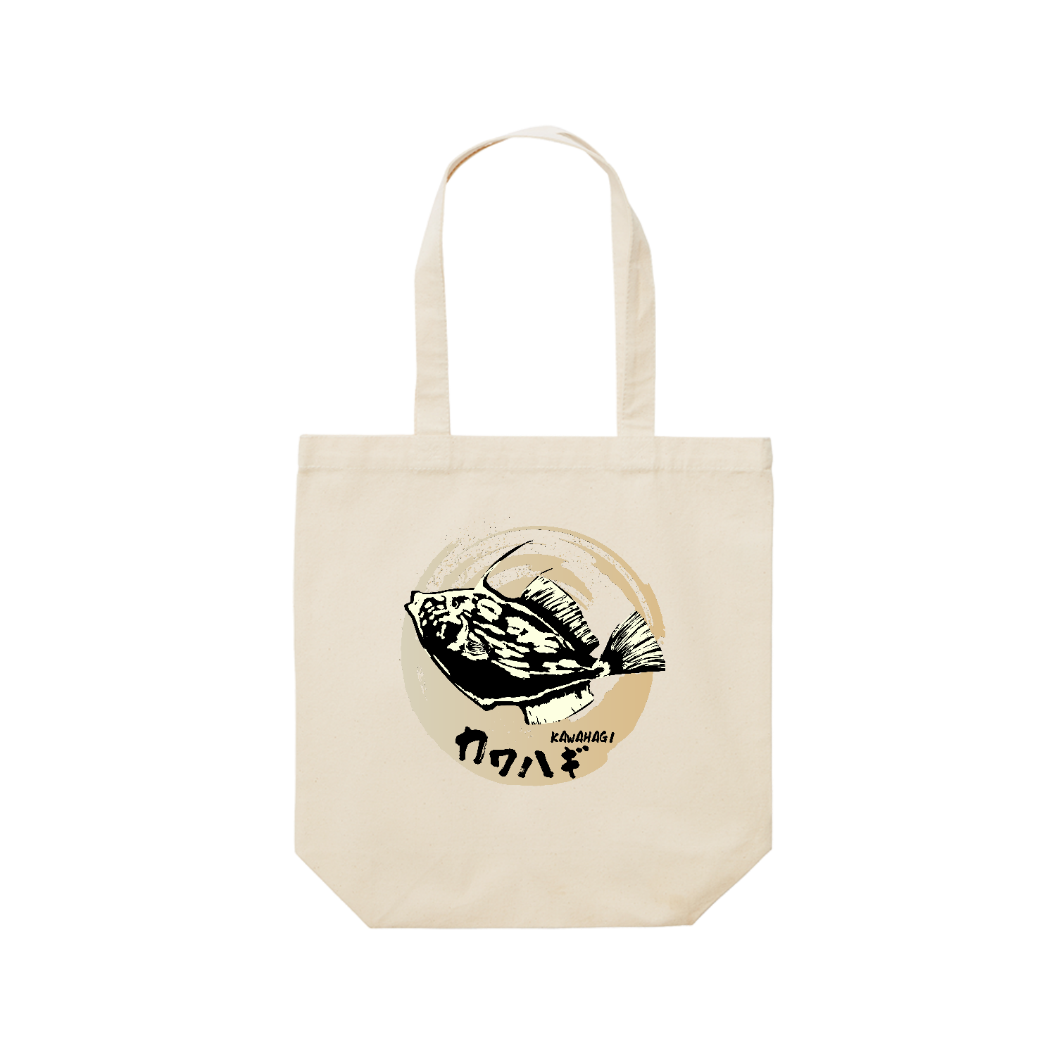 カワハギジャンプ レギュラーキャンバストートバッグ(M) (フルカラー転写プリント)