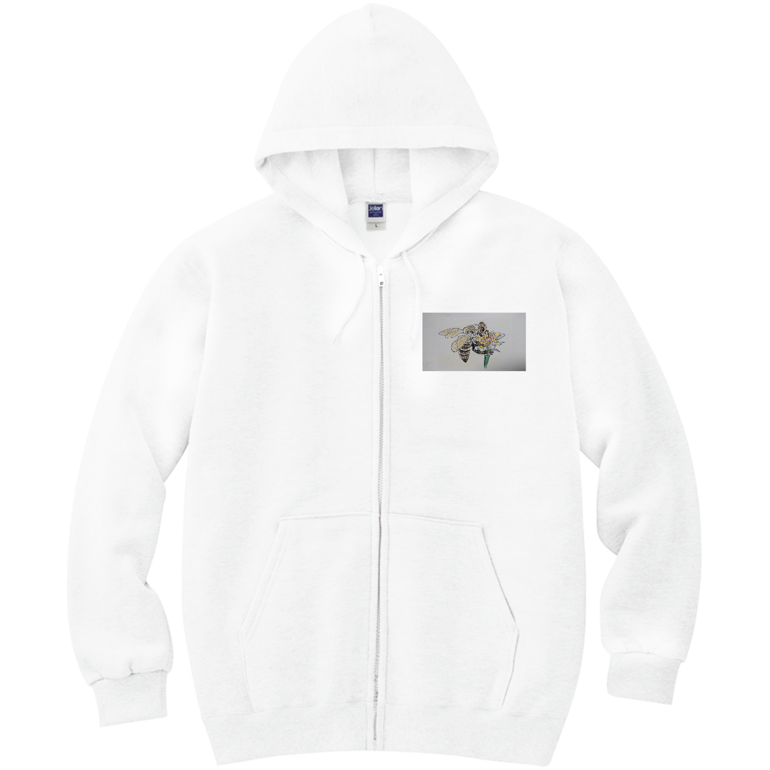 ミツバチ 軽量ジップアップパーカー