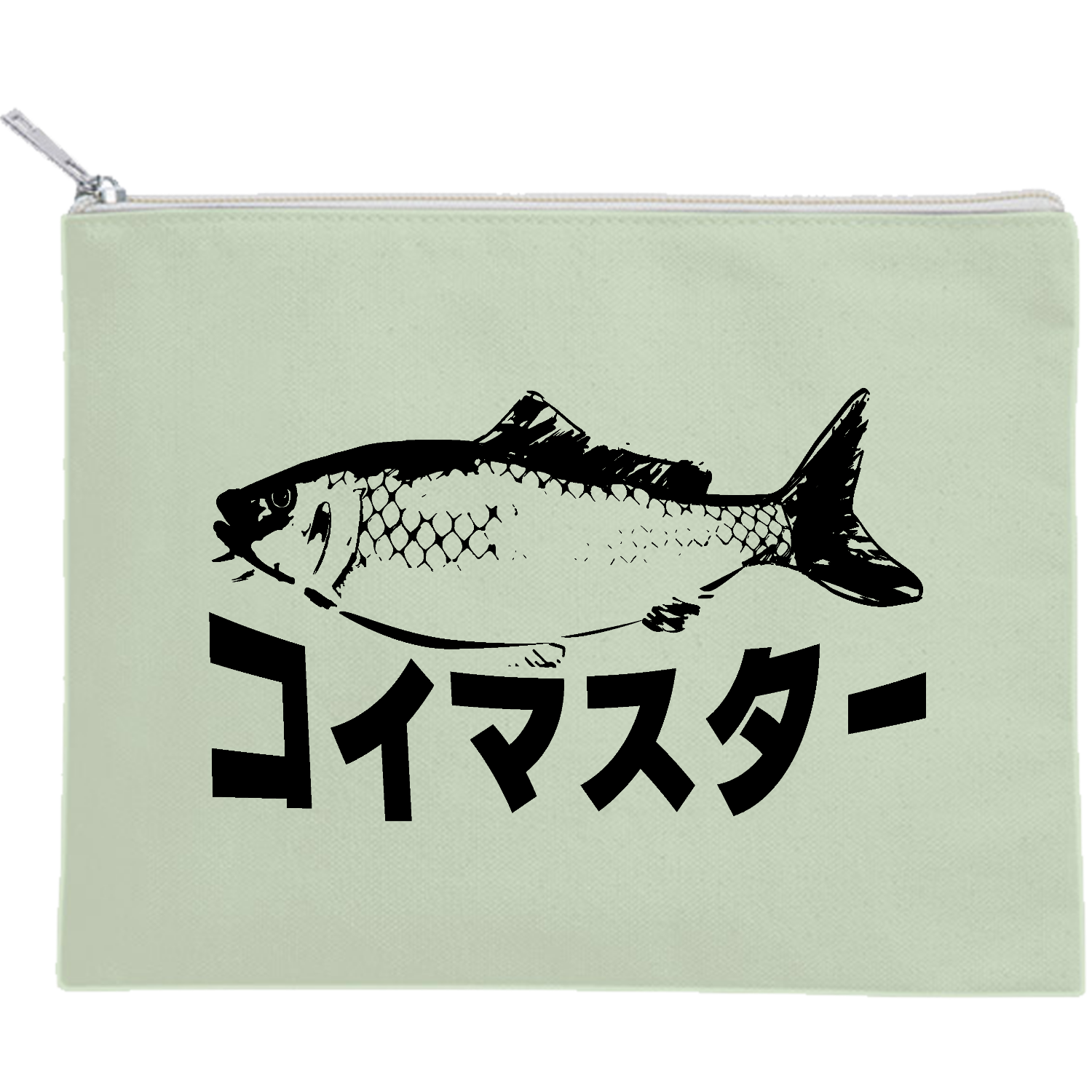コイマスター キャンバスフラットポーチ（M）【白プリント有】