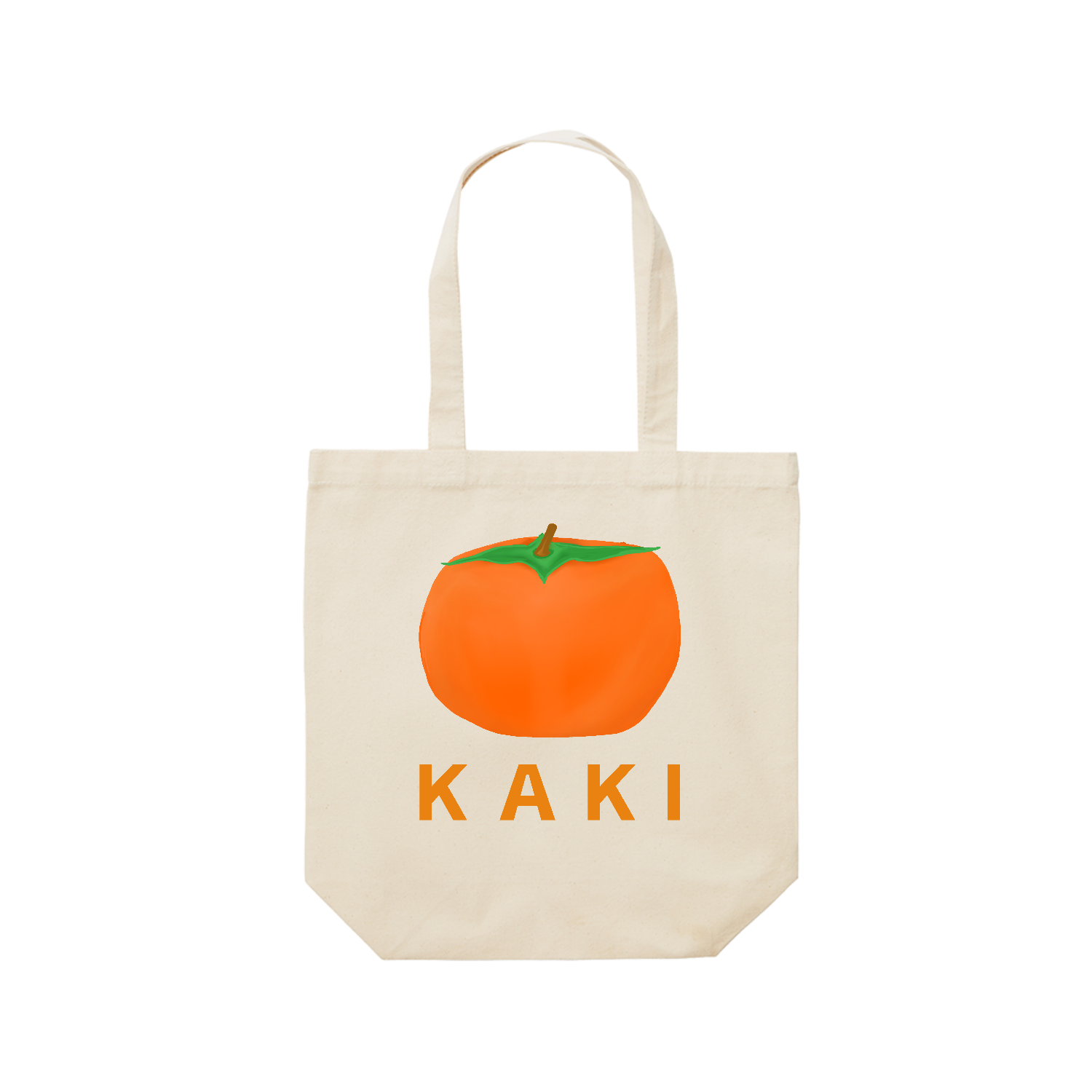 ザ・柿 レギュラーキャンバストートバッグ(M) (フルカラー転写プリント)