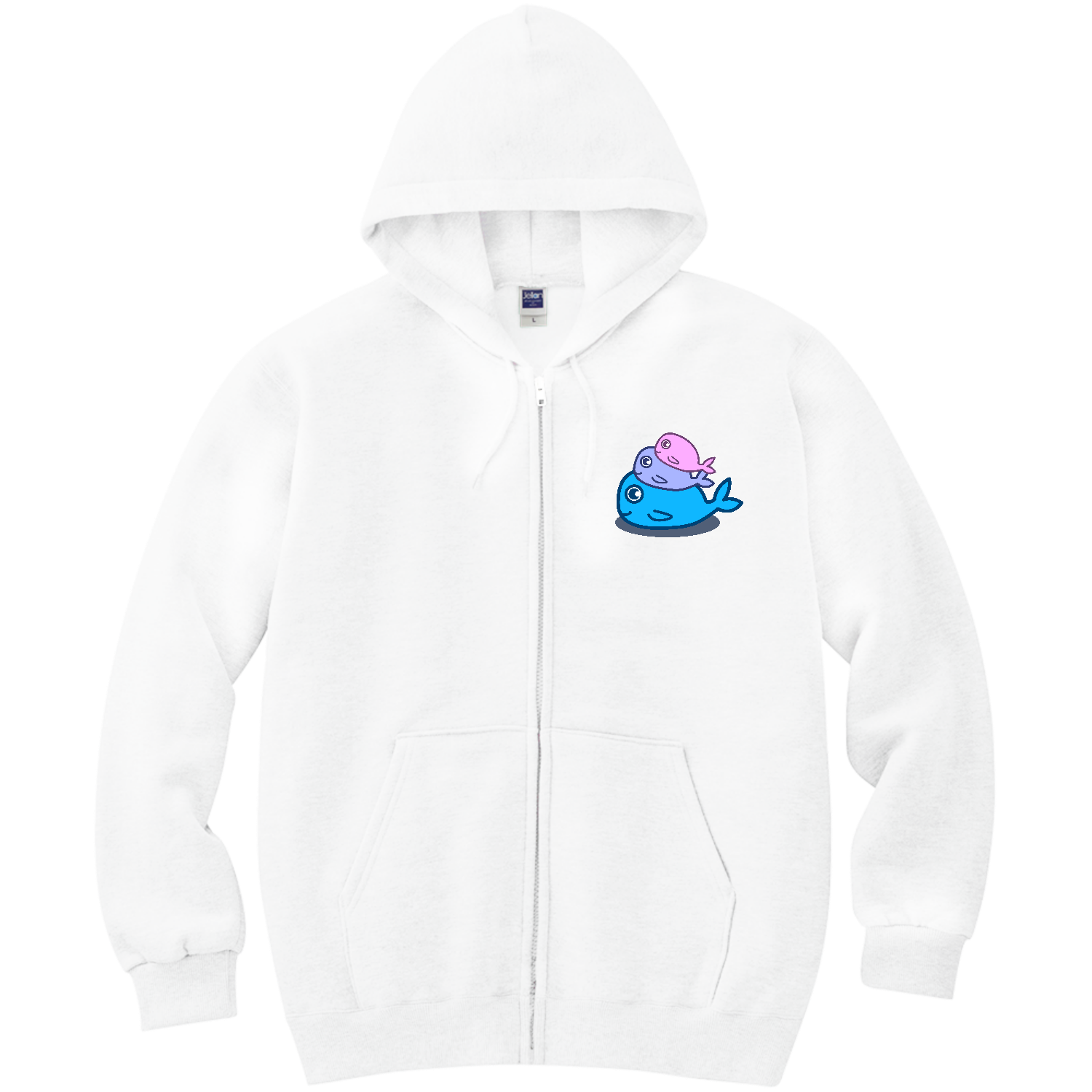 くじらタワー 軽量ジップアップパーカー