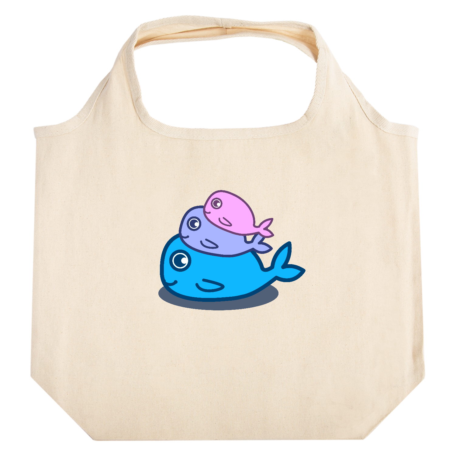 くじらタワー たためるマルシェ【白プリントあり】