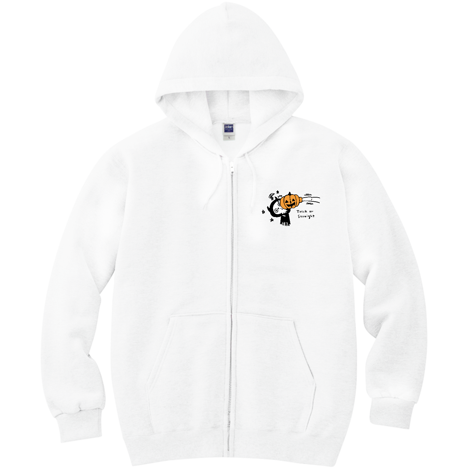 トリック or ストレート 軽量ジップアップパーカー