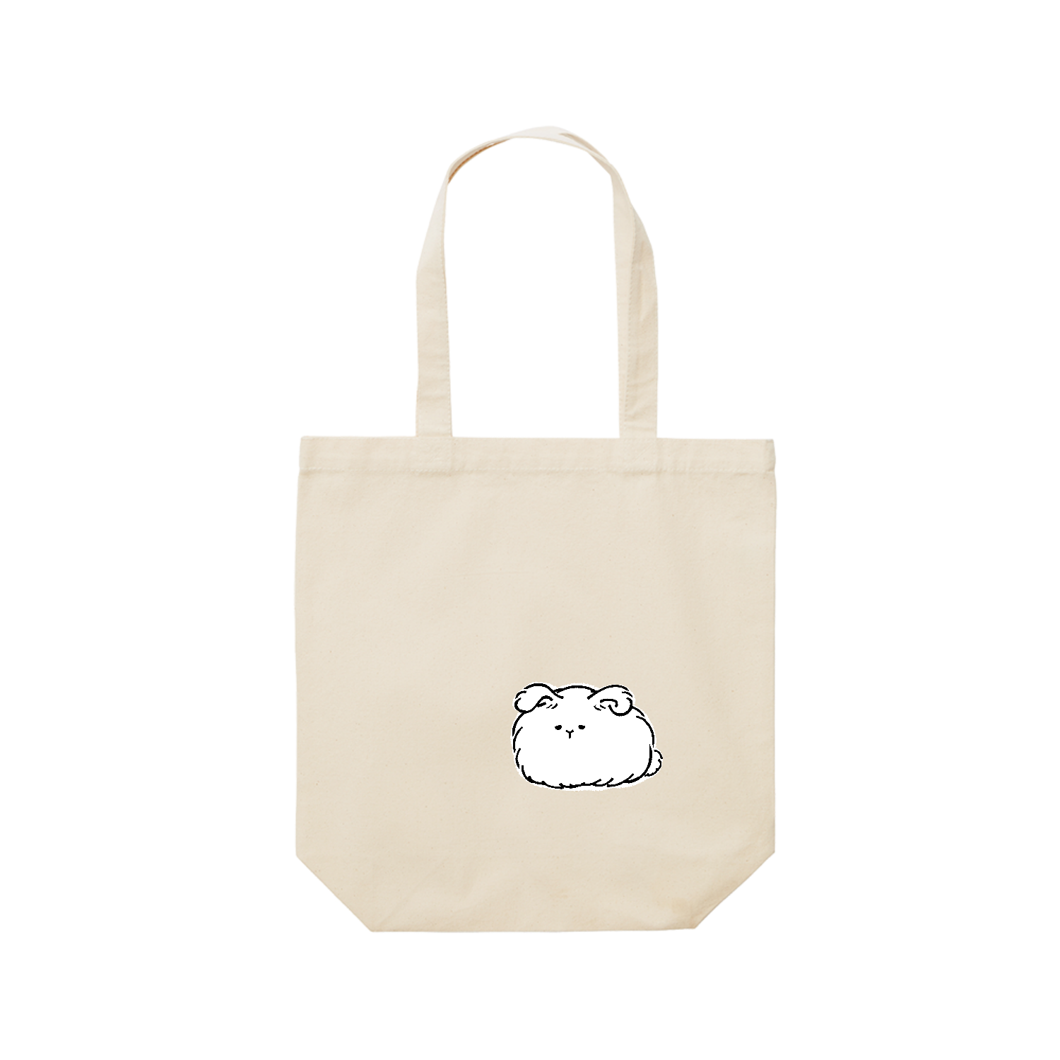 もふもふアンゴラウサギ レギュラーキャンバストートバッグ(M) (フルカラー転写プリント)