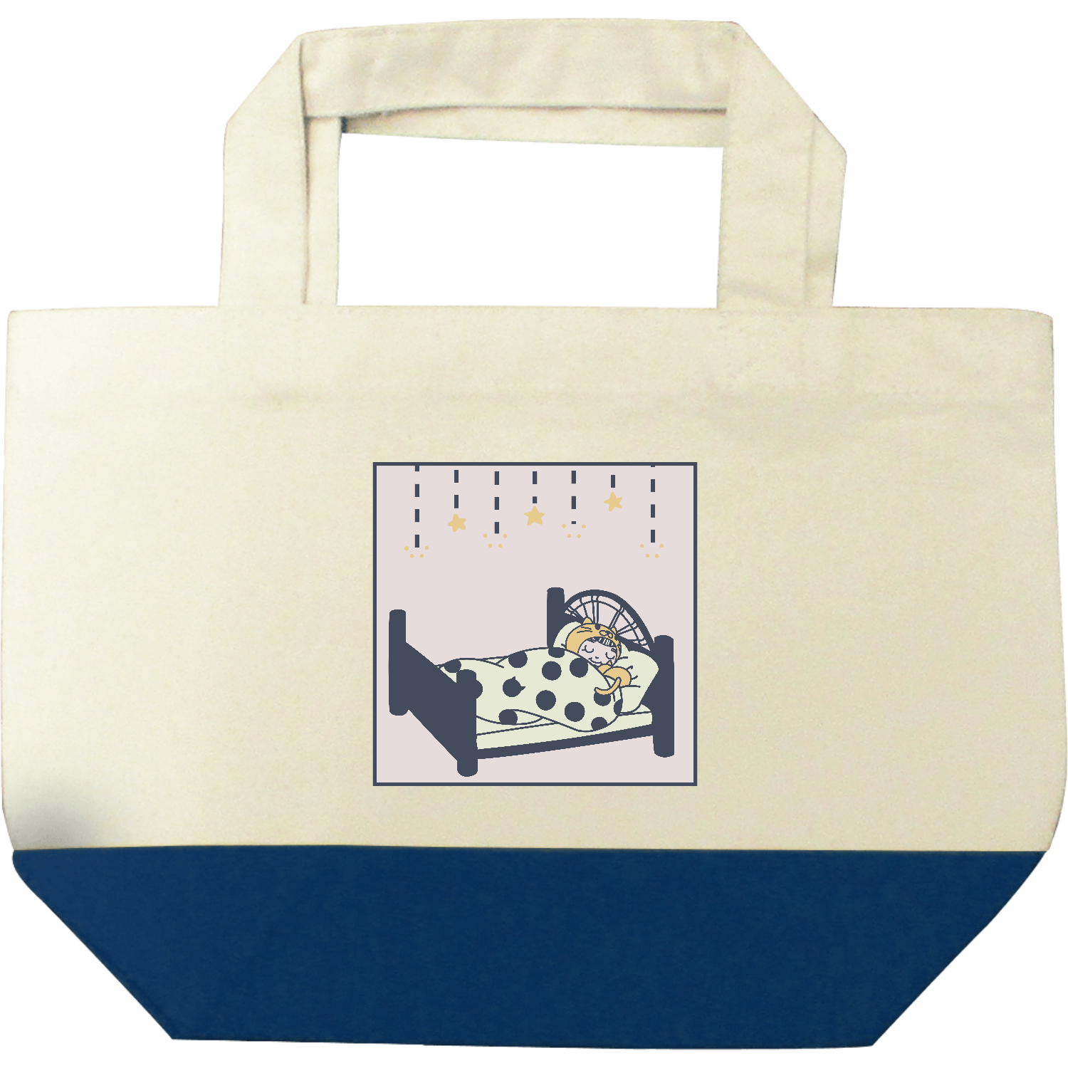 猫と一緒におやすみなさい キャンバスツートントートバッグ（S)