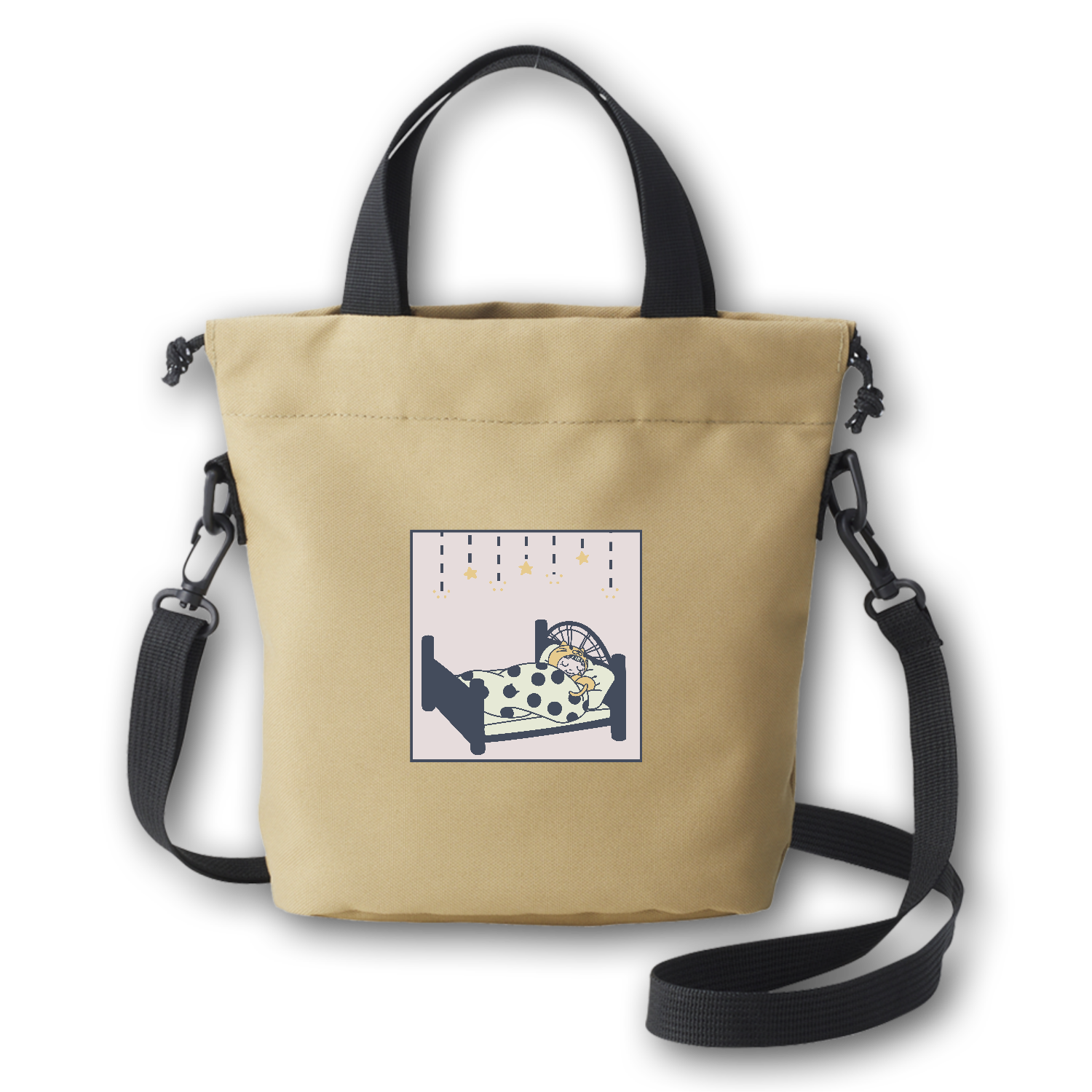 猫と一緒におやすみなさい リサイクルポリエステル パースミニバッグ