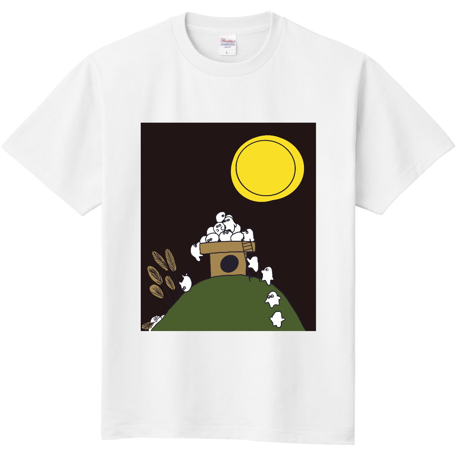 十五夜　お団子 キッズＴシャツ
