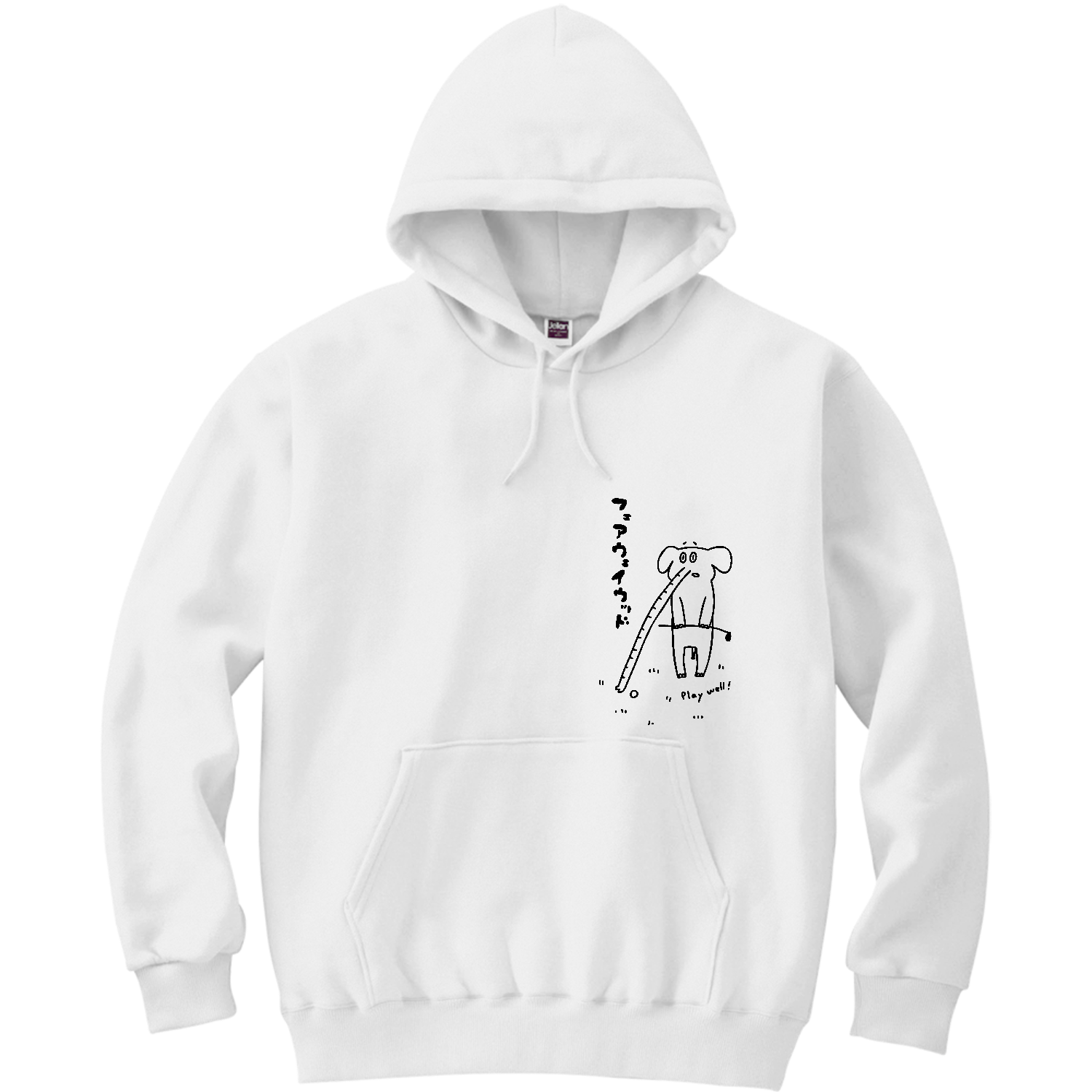 ゴルフ　ゾウの鼻クラブ 軽量プルパーカー (長袖プリント)