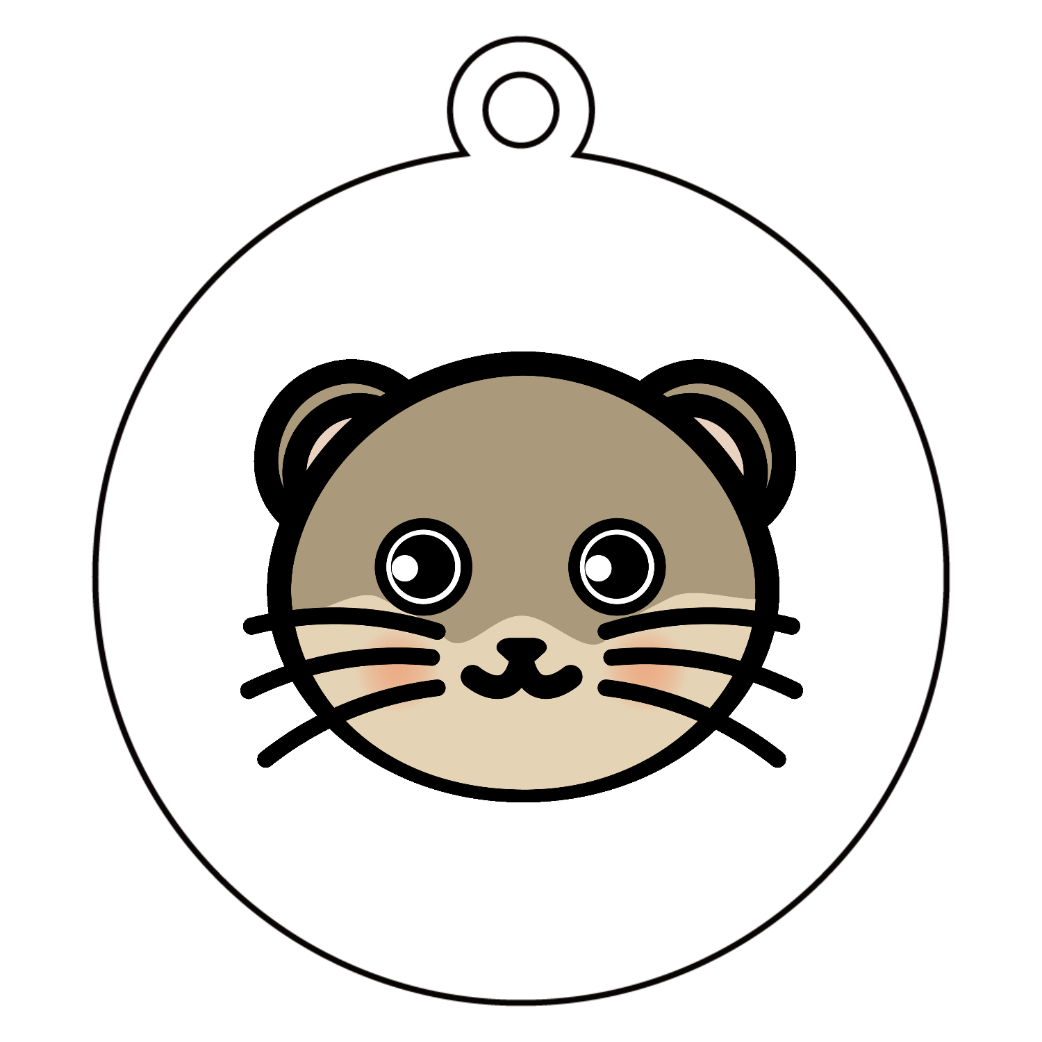 カワウソくんアクリルキーホルダー 丸型 (6cm)の商品購入ページ