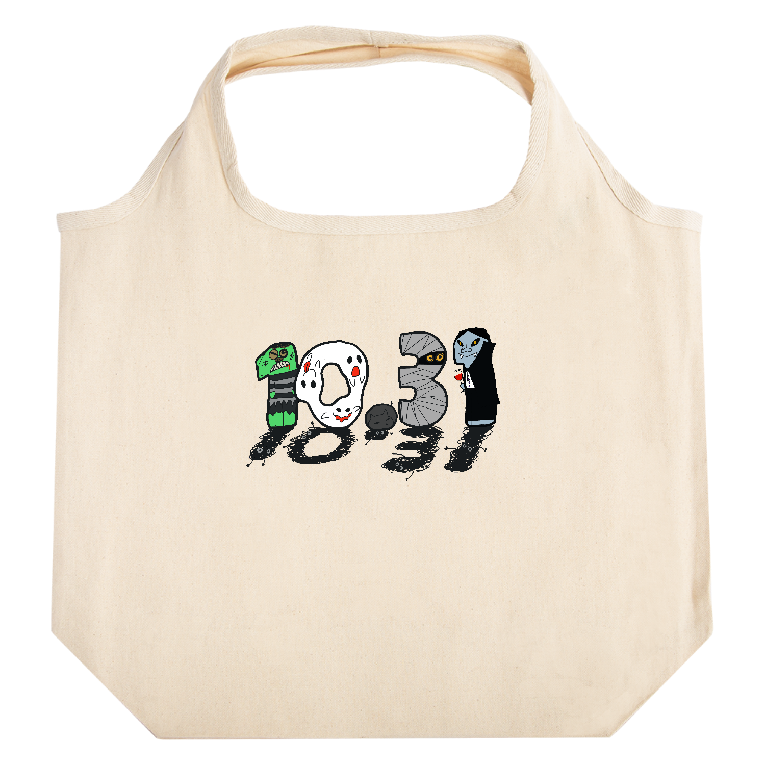 ハロウィン　ゾンビ　ミイラ　お化け　バンパイヤ たためるマルシェ【白プリントあり】