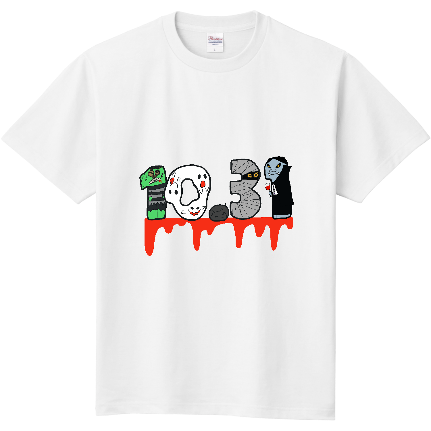 ハロウィン おばけ ねこ ミイラ Tシャツ｜きなこもち - オリラボマーケット