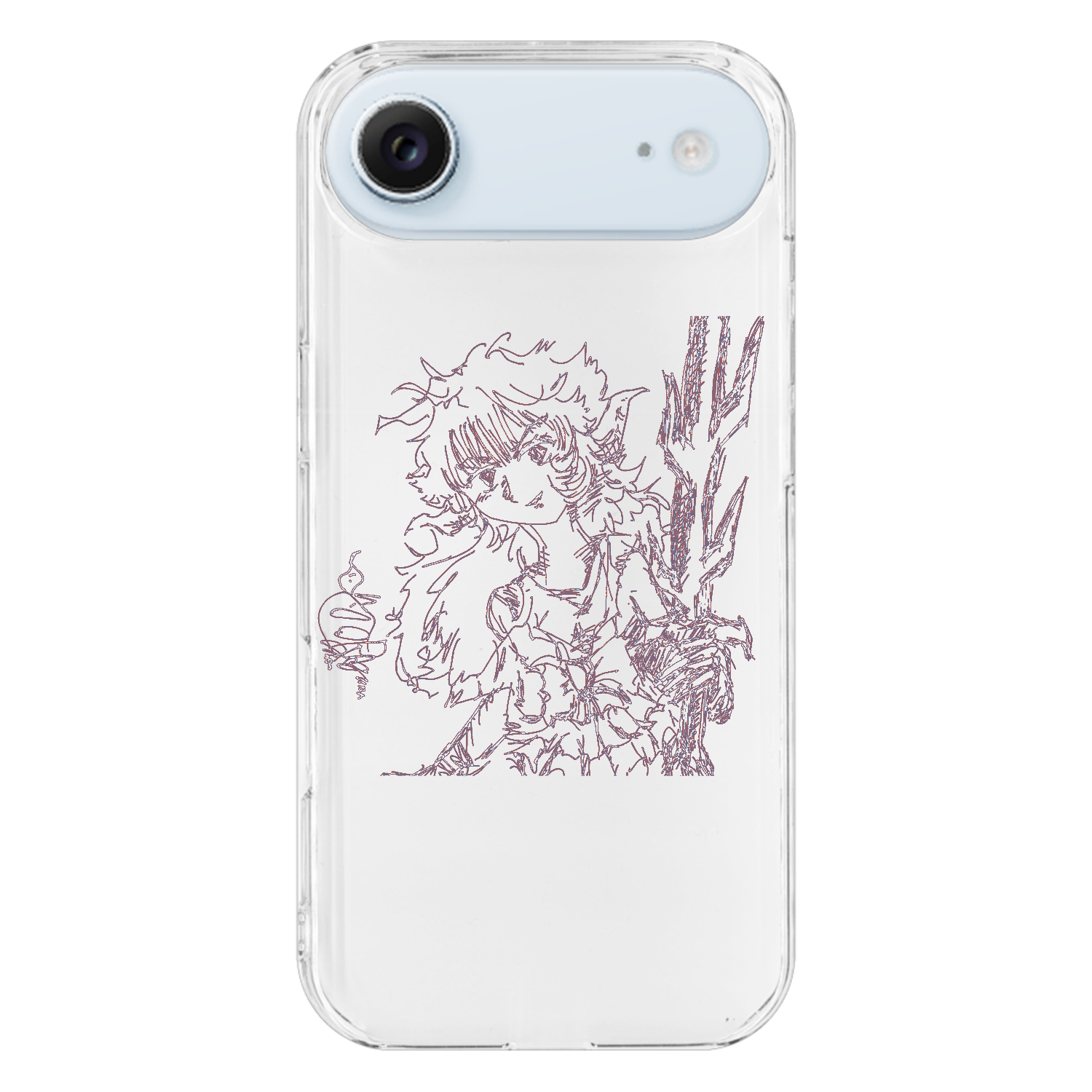 BLUEart001 iPhone17 Air (透明)(ハードケース)