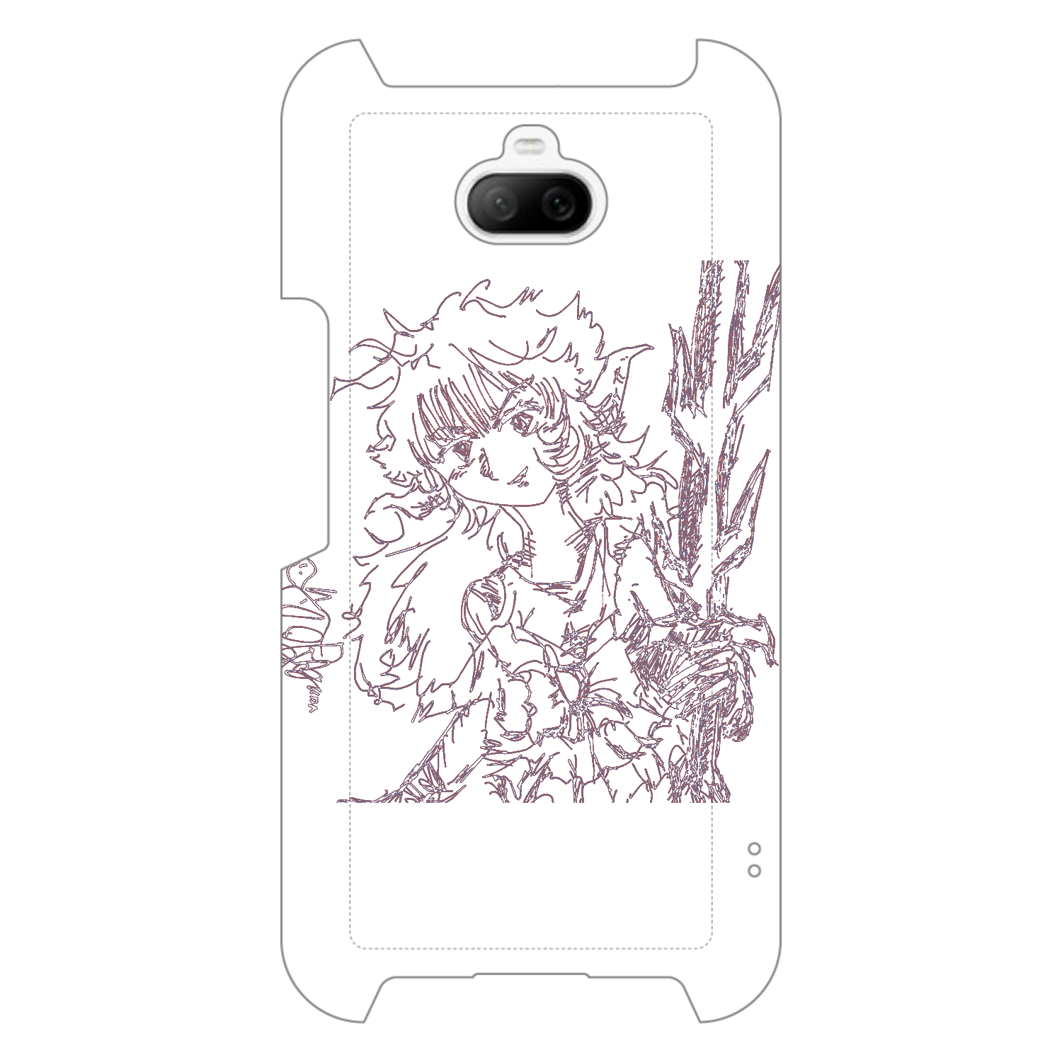 BLUEart001 Xperia 8 全面印刷ケース