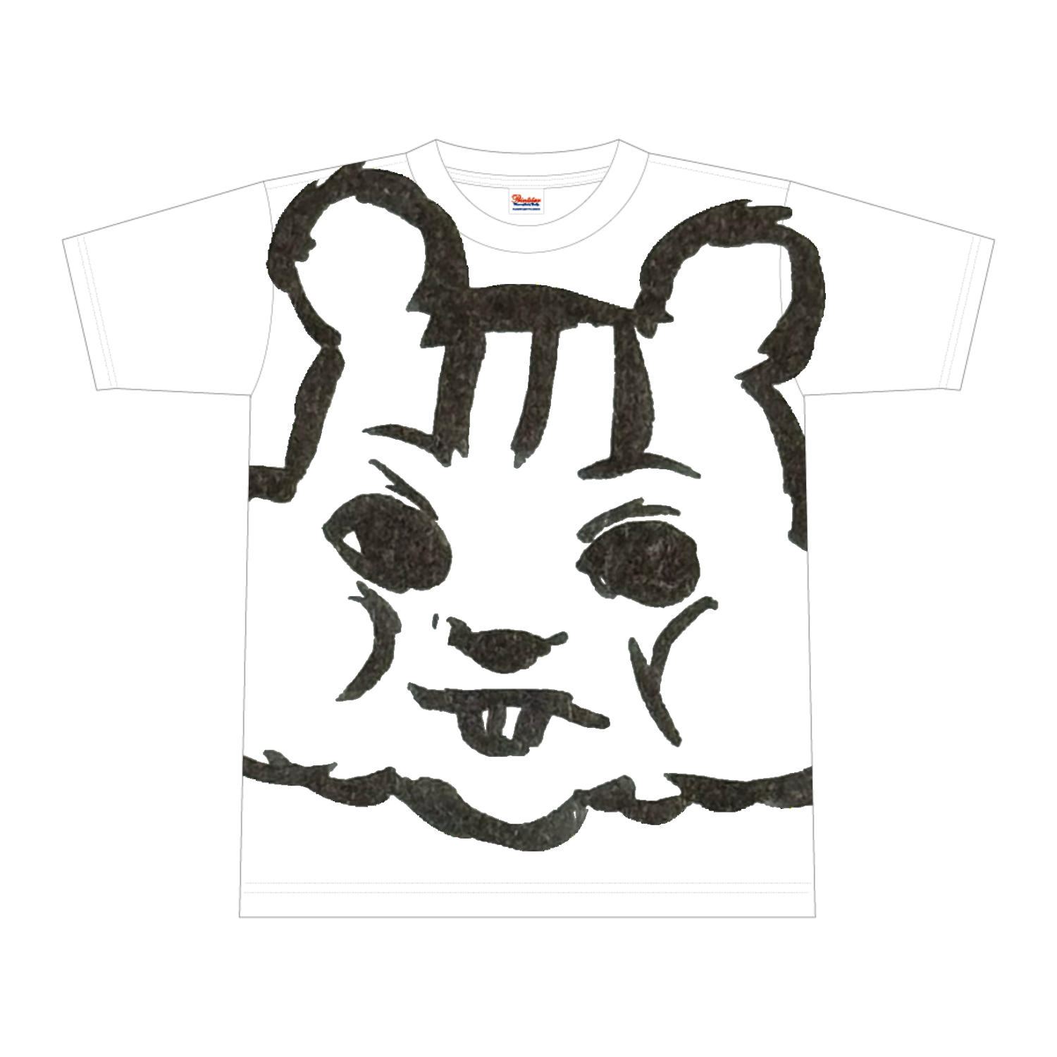 MucciTV オリジナルくるみリス、リアル 全面インクジェットTシャツ(S)