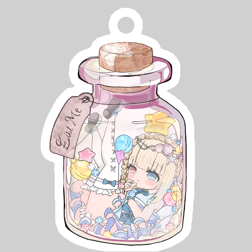 月海しぇるイートミーキーホルダー ダイカットアクリルキーホルダー(6×6cm)