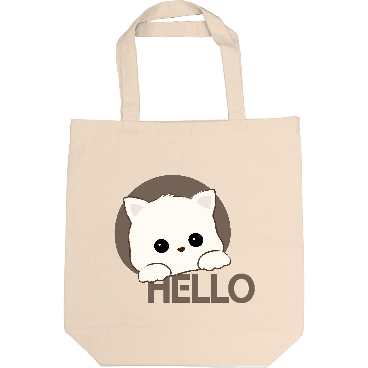 ななごん　ファスナー付きバッグ　猫ちゃんとくまベージュ　ハンドメイド ななごん様専用 ファスナー付きバッグ 猫ちゃんとくまベージュ