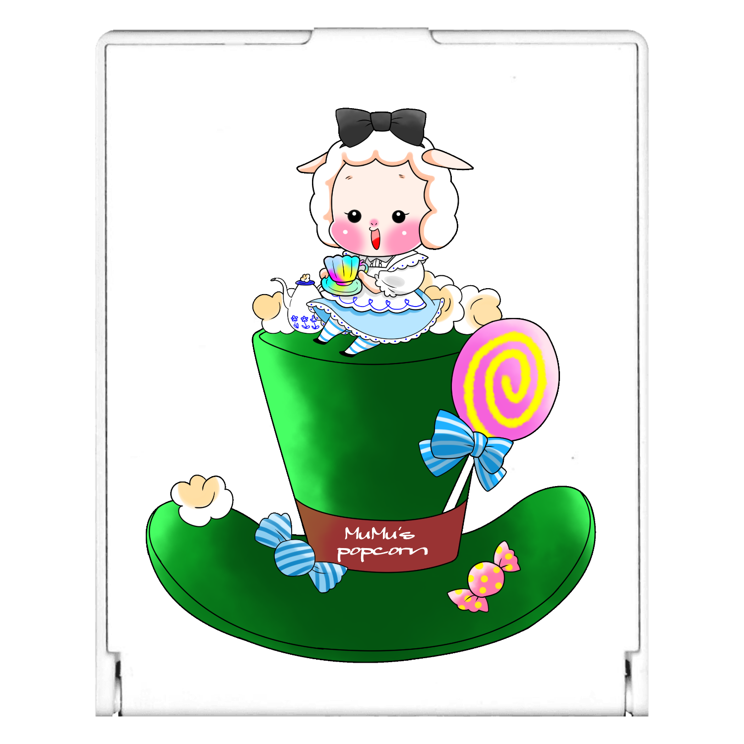 ムムちゃんミラー（不思議の国） スクエアミラー