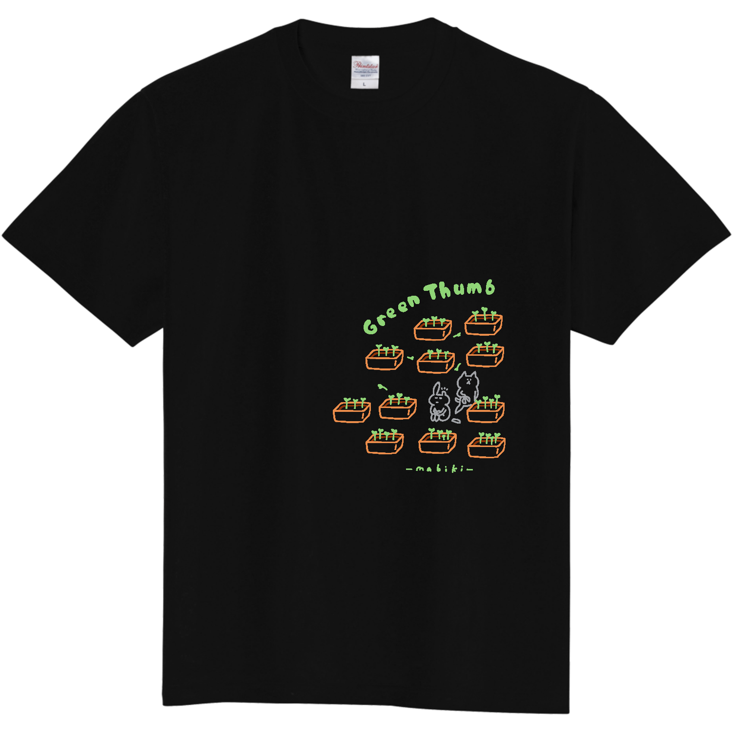 間引き中にウサギ 定番Ｔシャツ