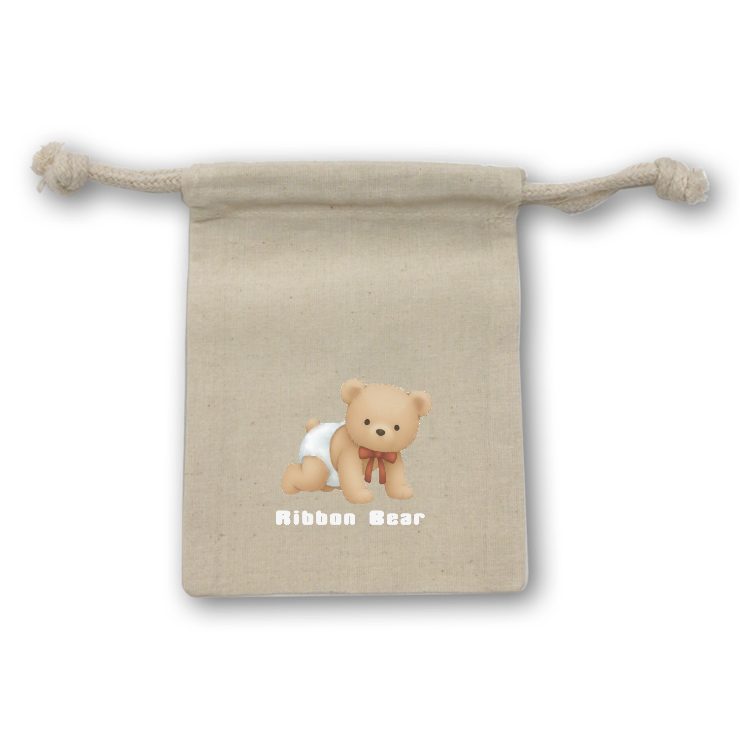Ribbon Bear 巾着袋 コットン巾着（SS）