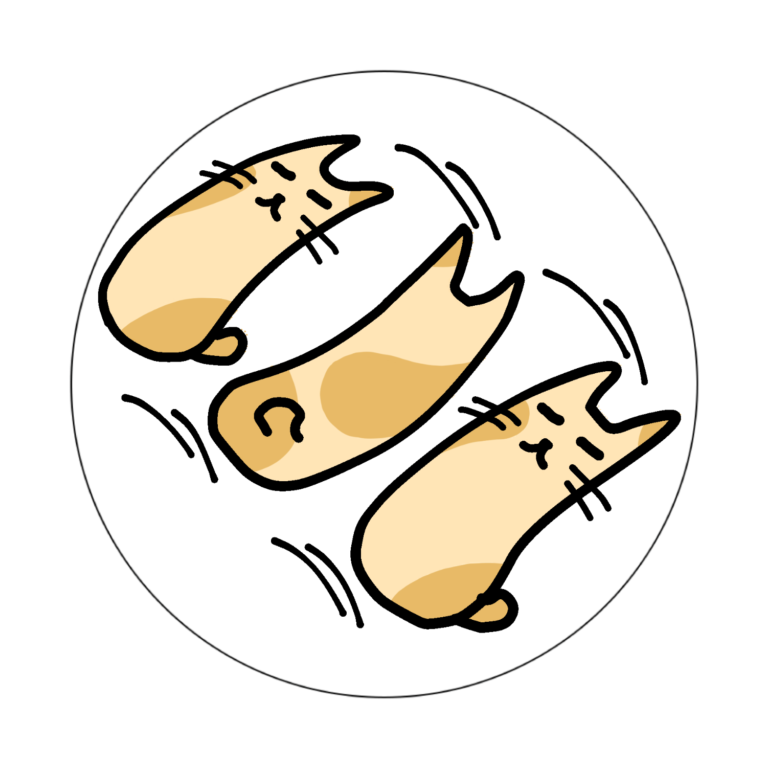 もだもだ 缶バッジ オリジナル缶バッジ白背景(Φ75㎜)