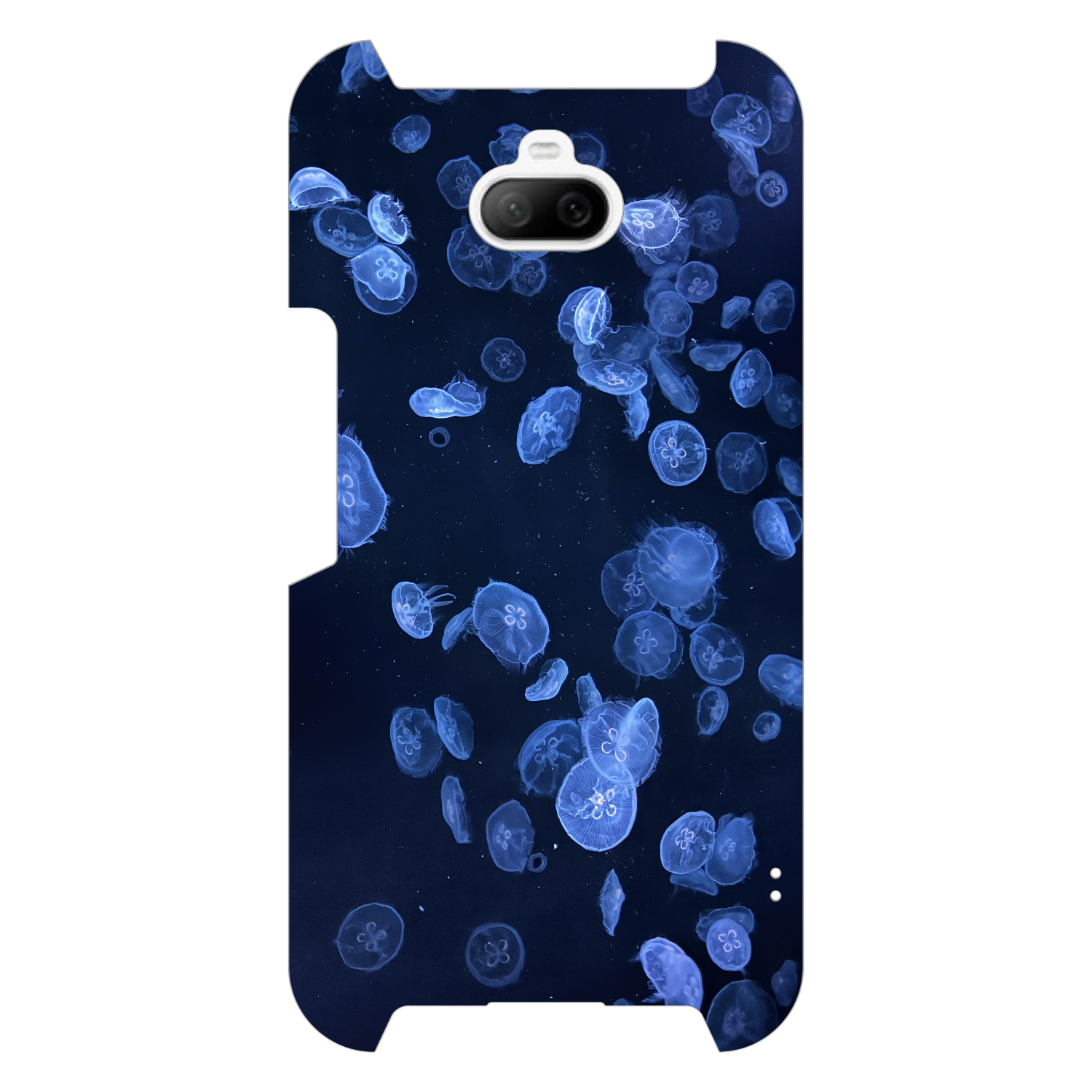 水中を泳ぐクラゲ Xperia 8 全面印刷ケース