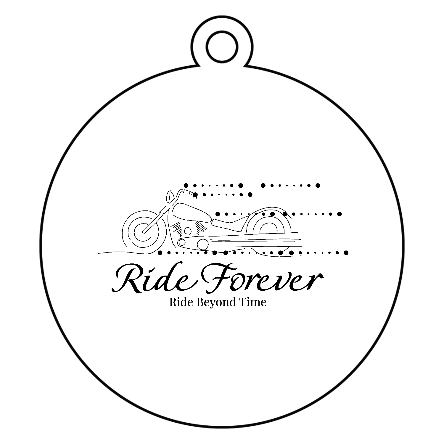 永遠のバイカー アクリルキーホルダー　丸型 (6cm)