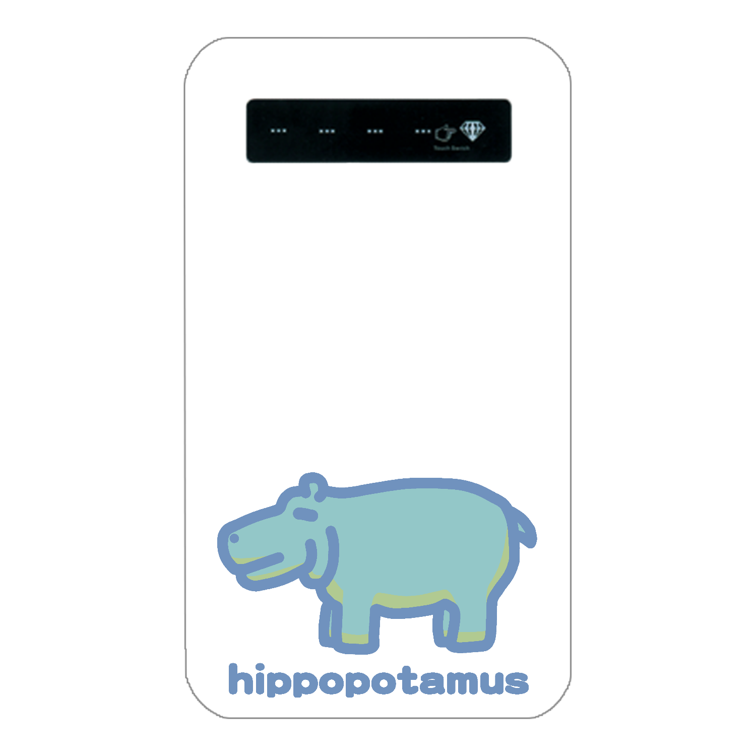 お昼が楽しみなカバ（あお） インジケータ有バッテリー4000mAh