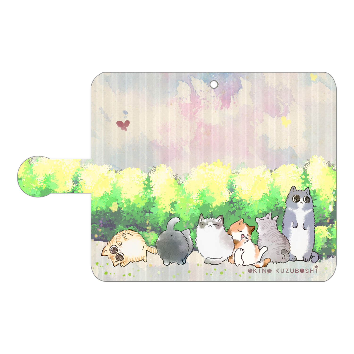 けぱけぱの子猫たち 手帳型ベルト付きアンドロイドS