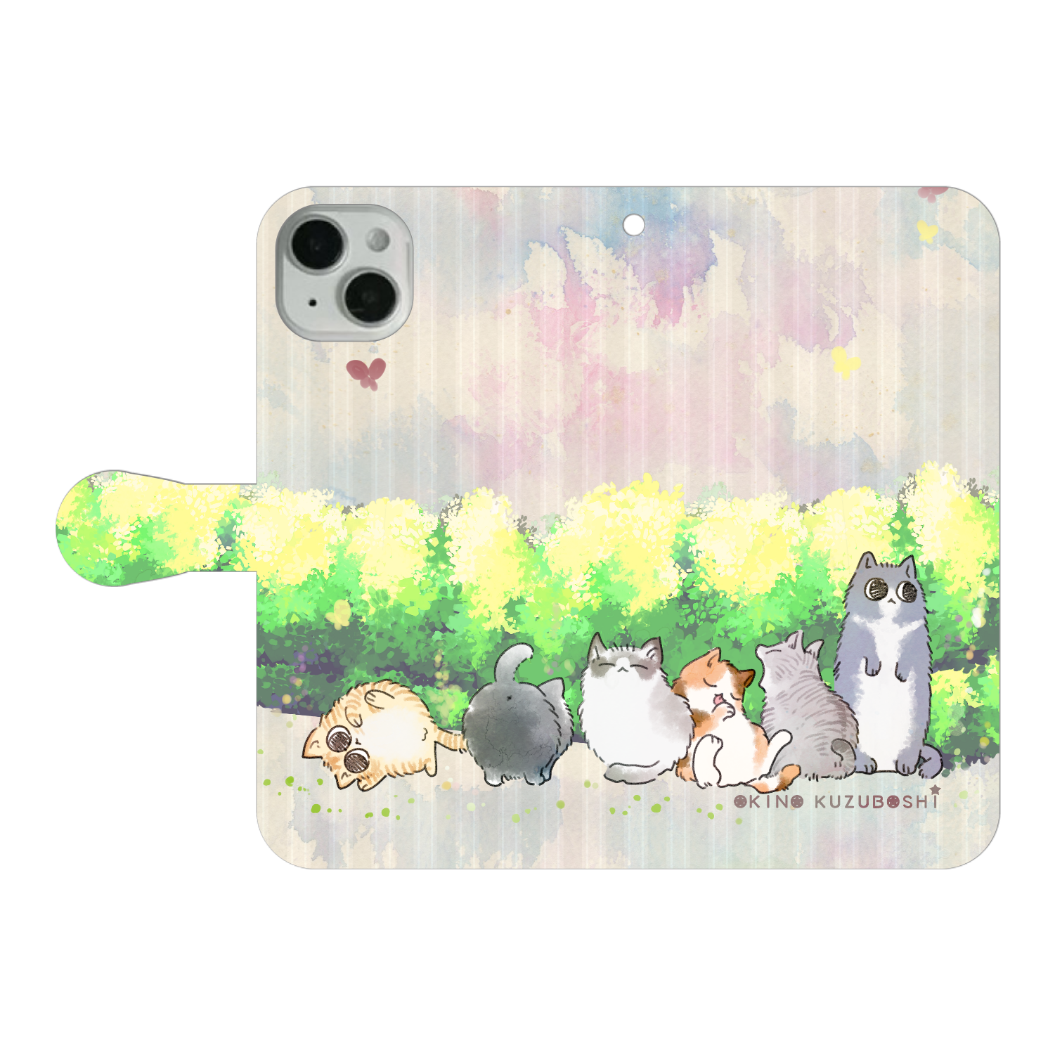 けぱけぱの子猫たち iPhone14 Plus 手帳型スマホケース