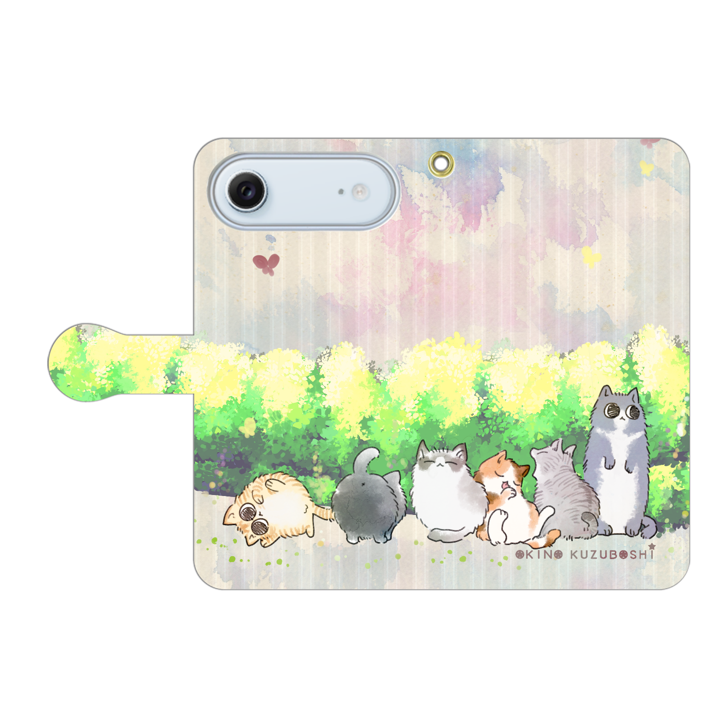 けぱけぱの子猫たち 手帳型ベルト付きiPhone17 Air