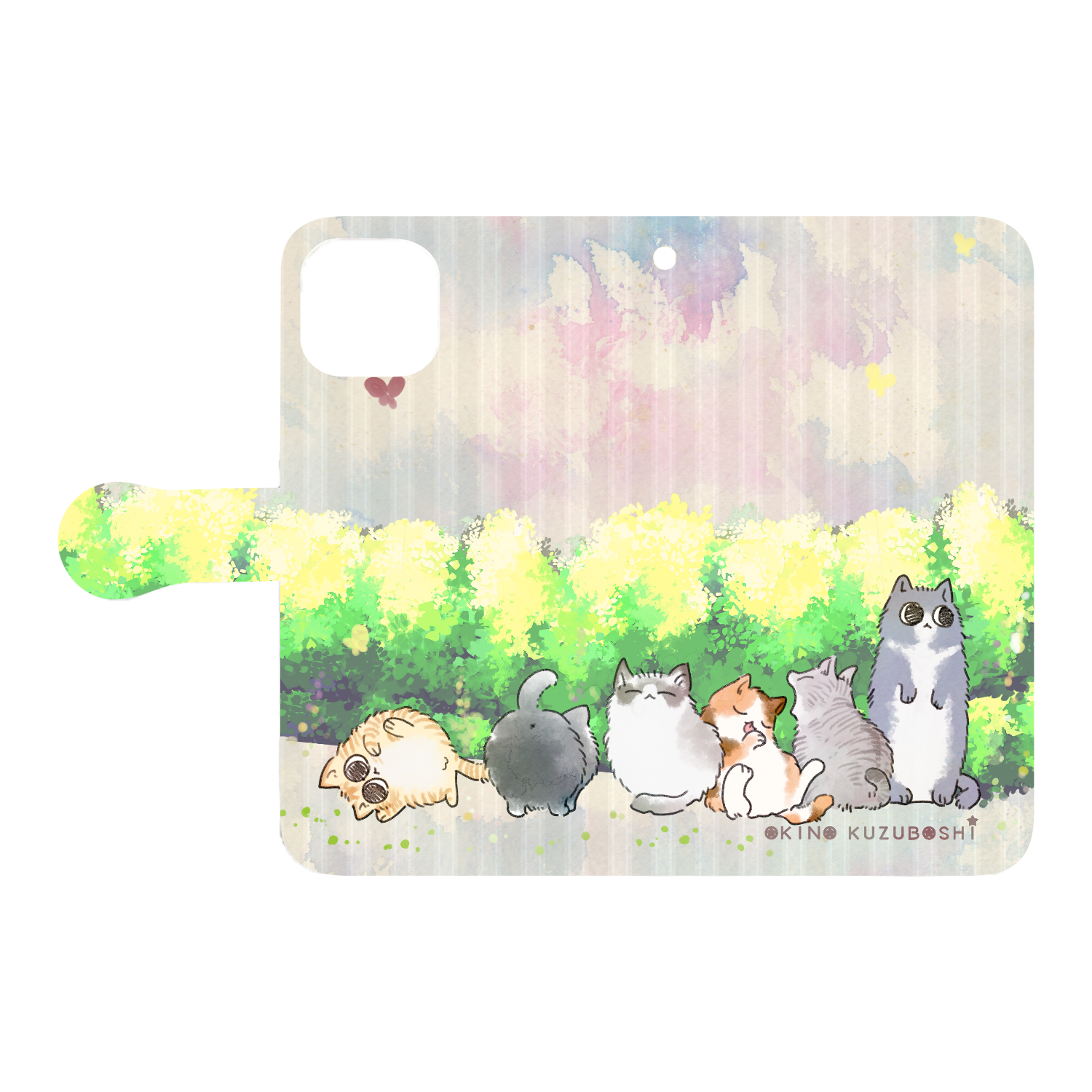けぱけぱの子猫たち iPhone11 手帳型スマホケース