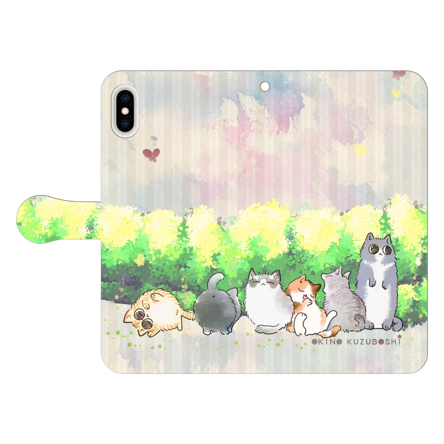 けぱけぱの子猫たち iPhone Xs MAX 手帳型スマホケース