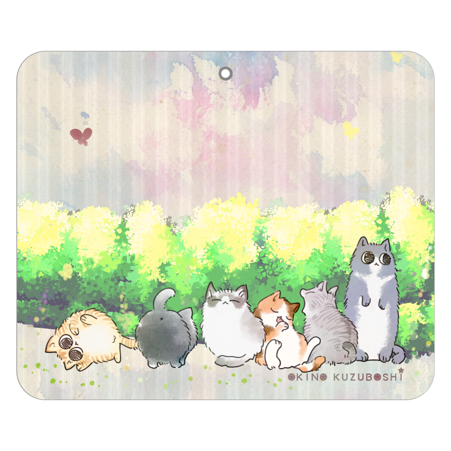 けぱけぱの子猫たち 帯なし手帳ケース（汎用マルチスライド式パーツ）M