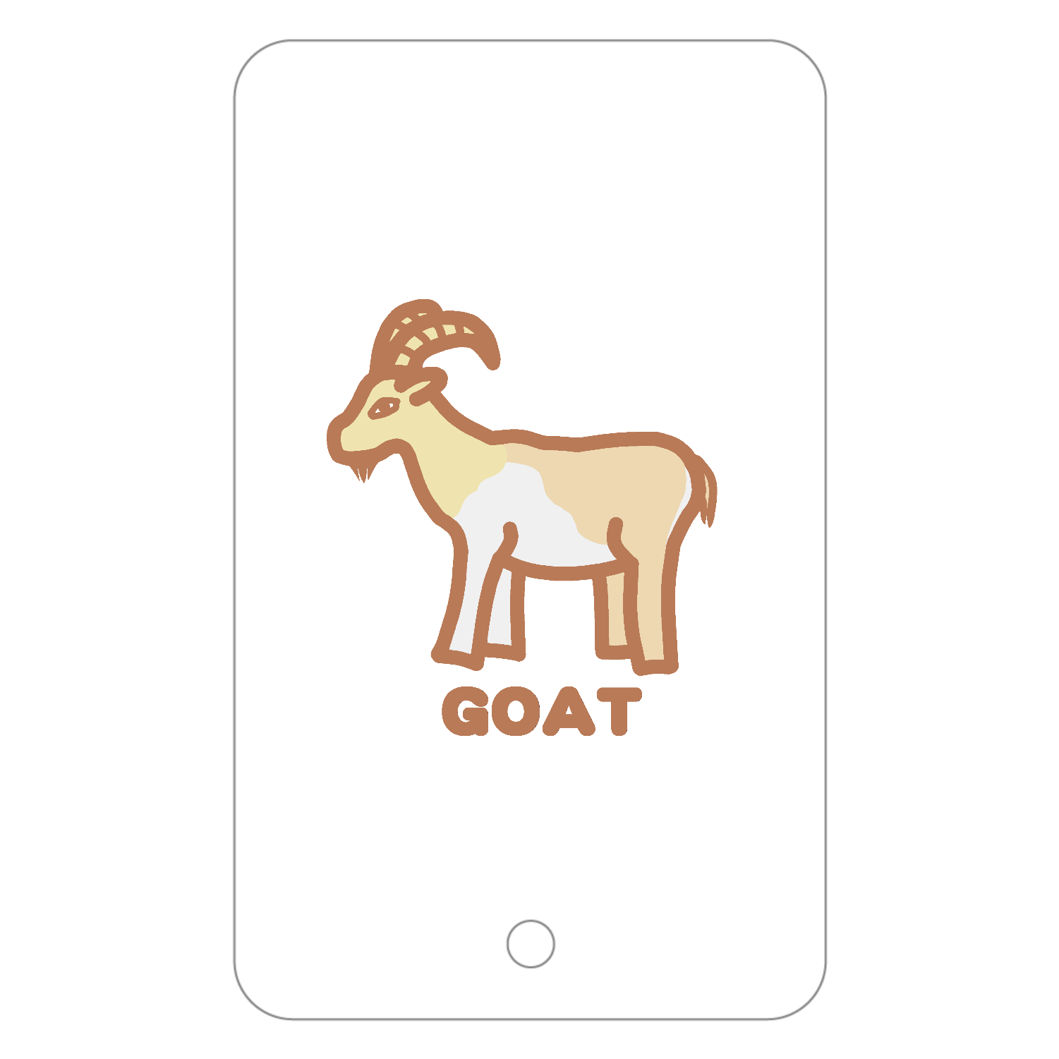 なんだか納得いかないヤギ（き） フラットパスケース