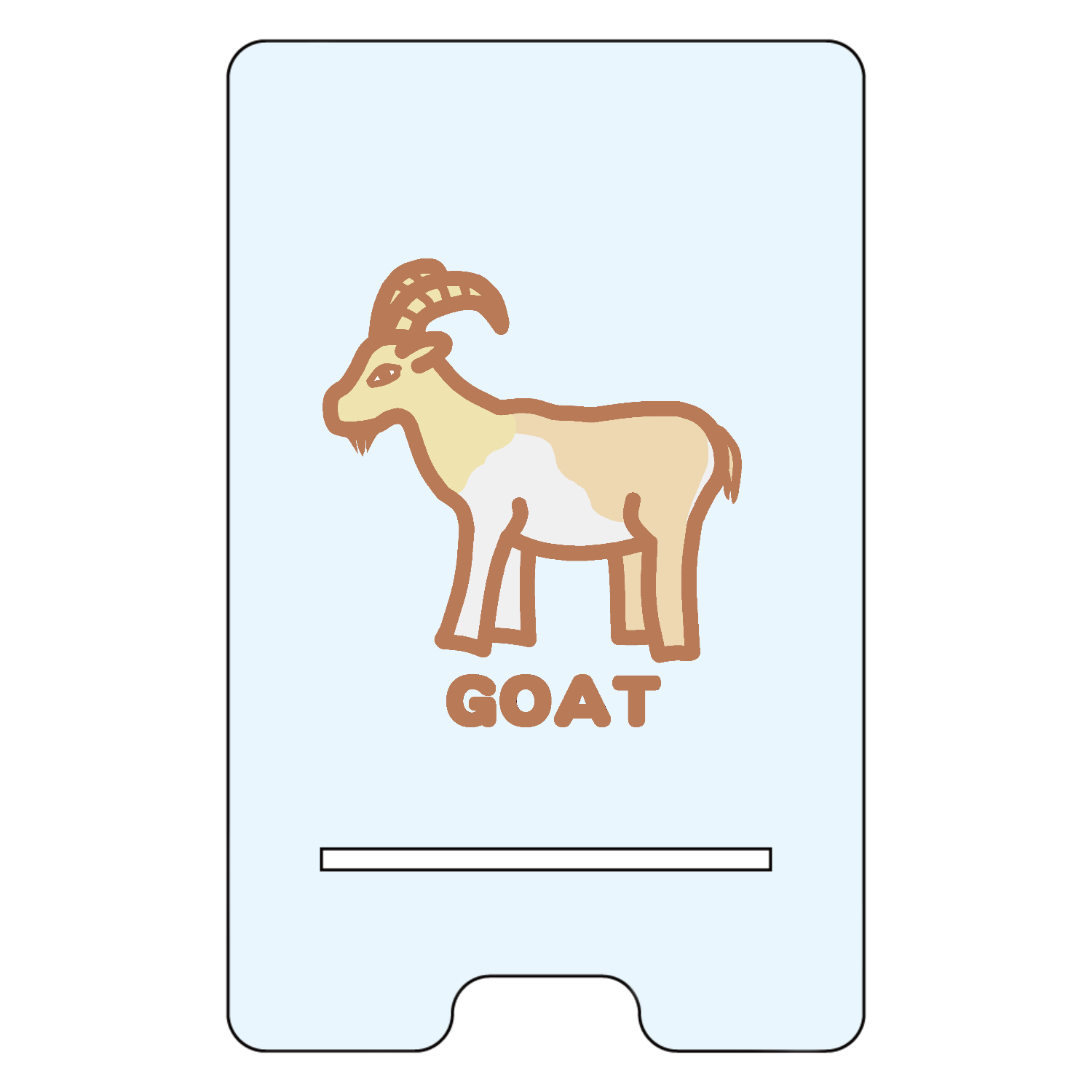 なんだか納得いかないヤギ（き） アクリル スマホスタンド