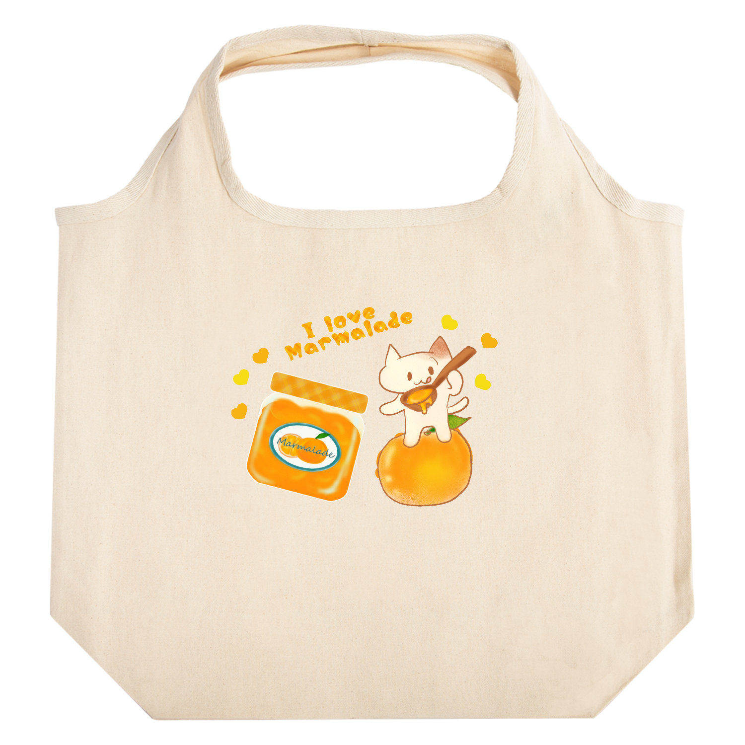 マーマレード たためるマルシェ【白プリントあり】