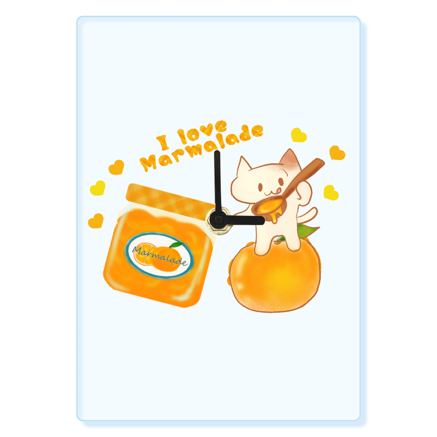 マーマレード アクリル掛け時計