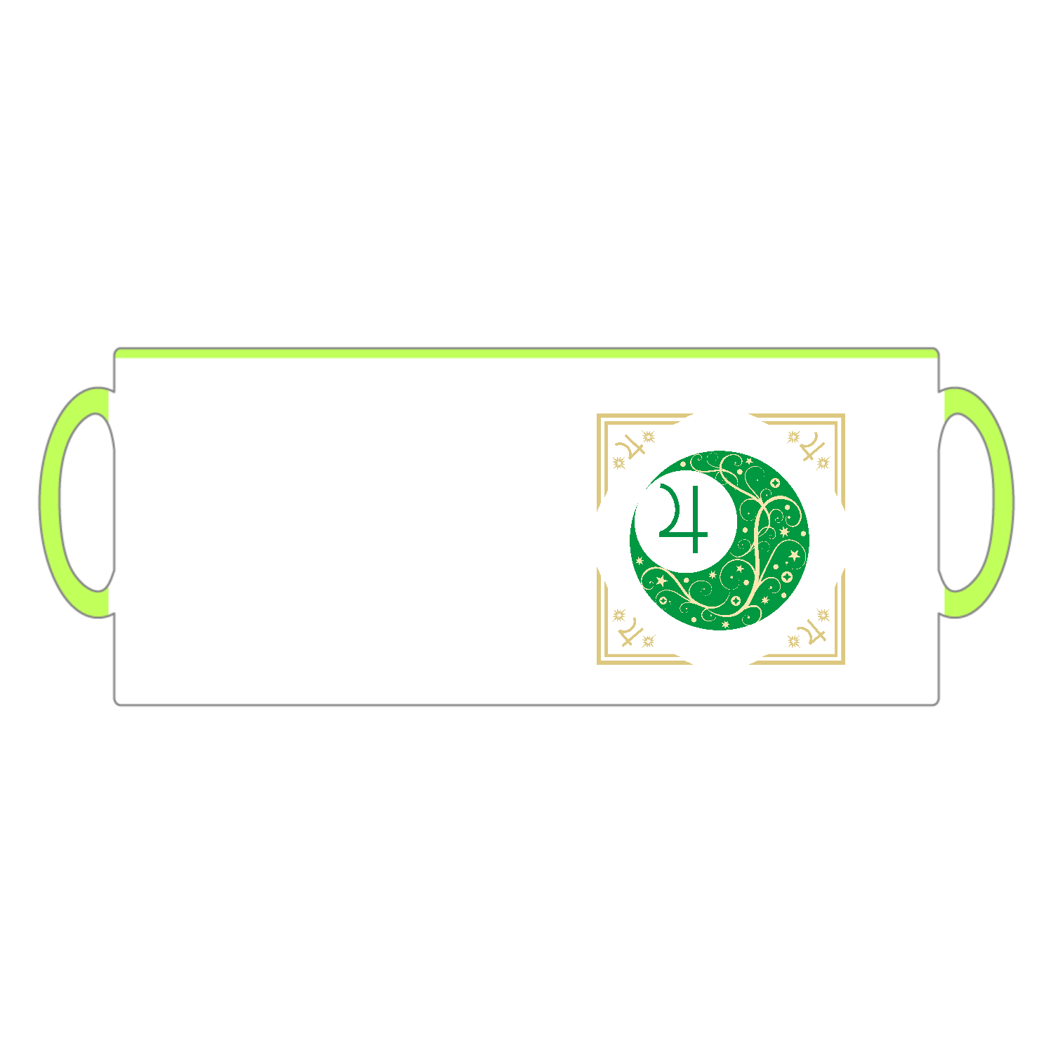 オリエンタルな月と木星と。ー木星額Ver. ／２トーンマグ2トーンマグカップ1