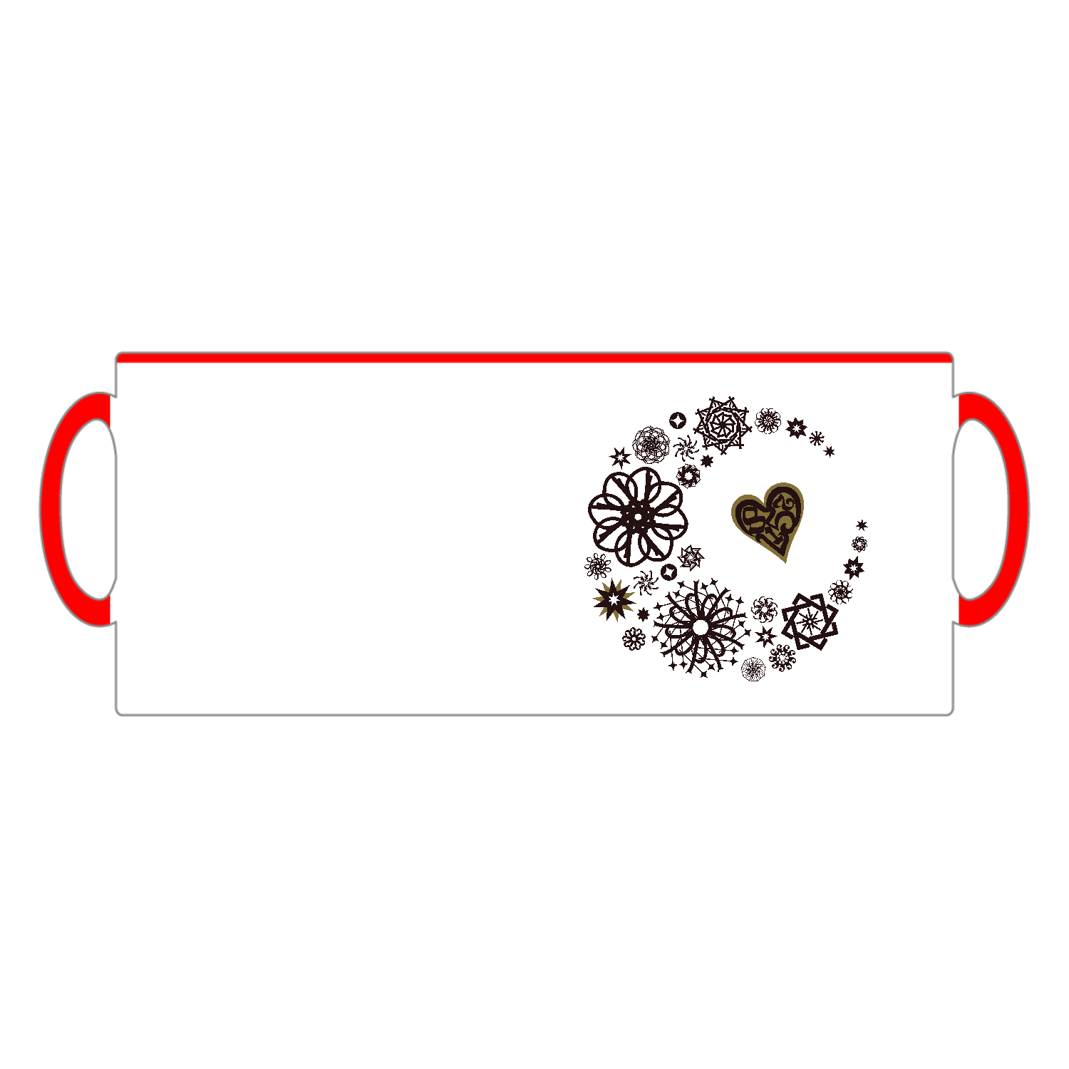 ことばもん／だいすきMoon＆吉数ハート／２トーンマグ2トーンマグカップ1