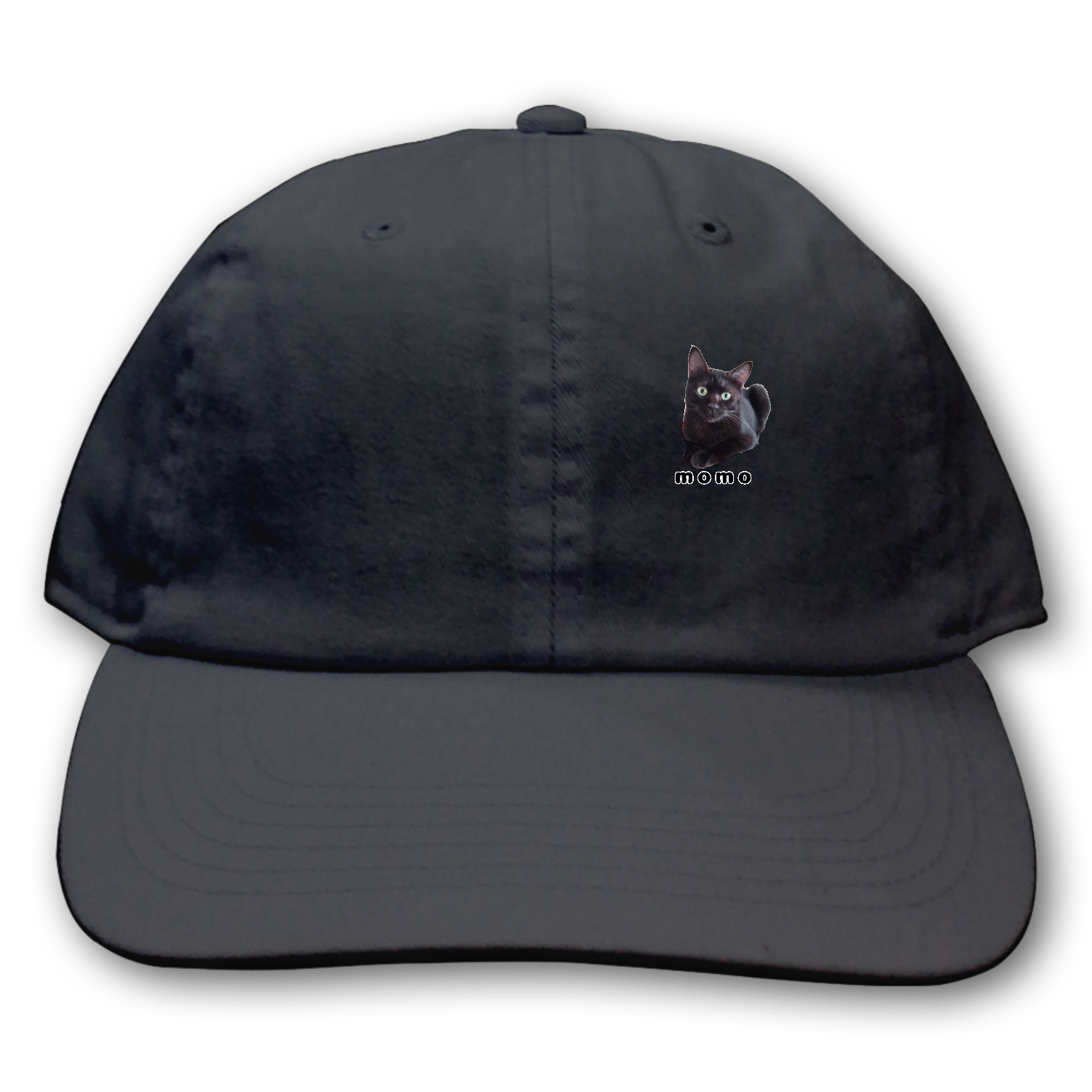 黒ねこももちゃん ベースボールローキャップ-ツイル-