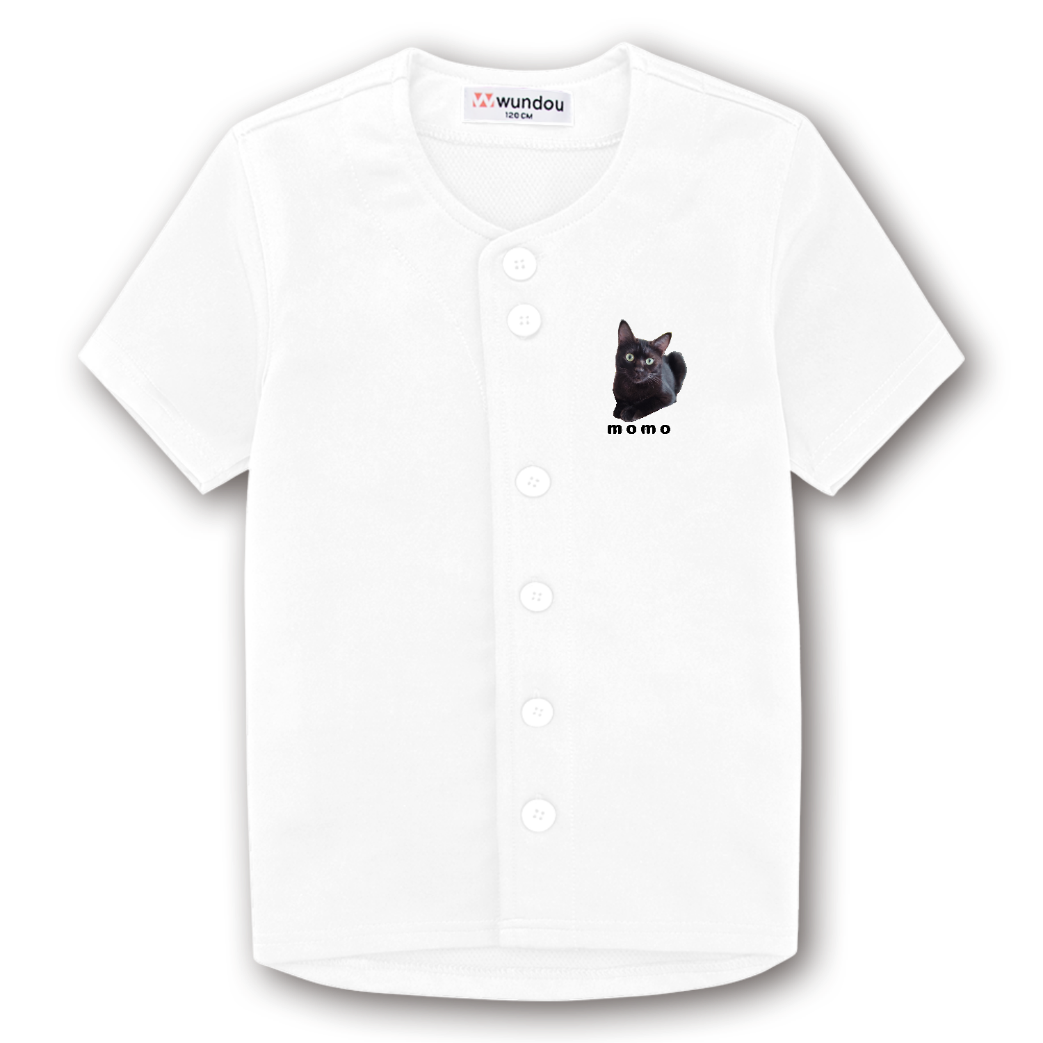 黒ねこももちゃん ベーシックベースボールシャツ