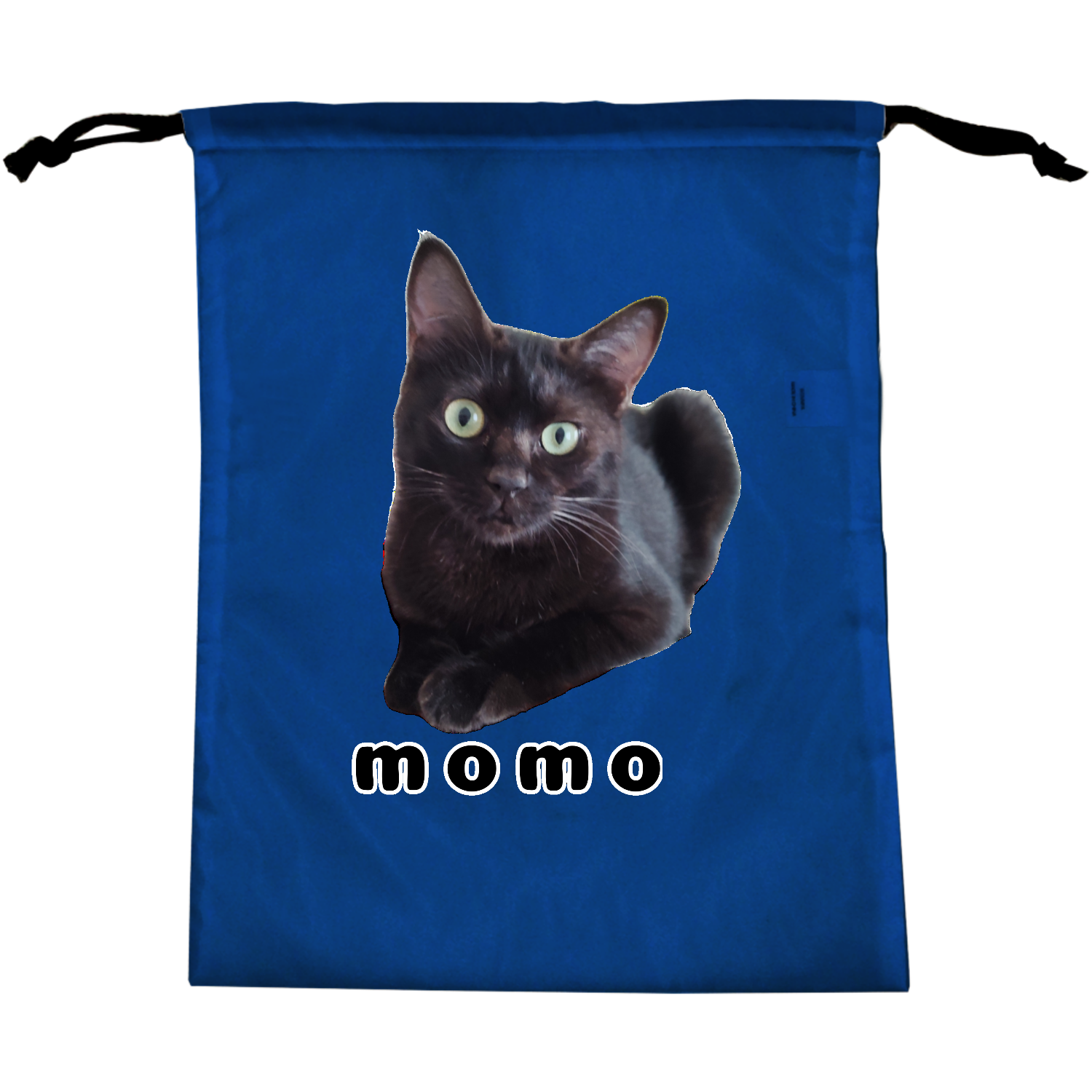 黒ねこももちゃん マルチ巾着