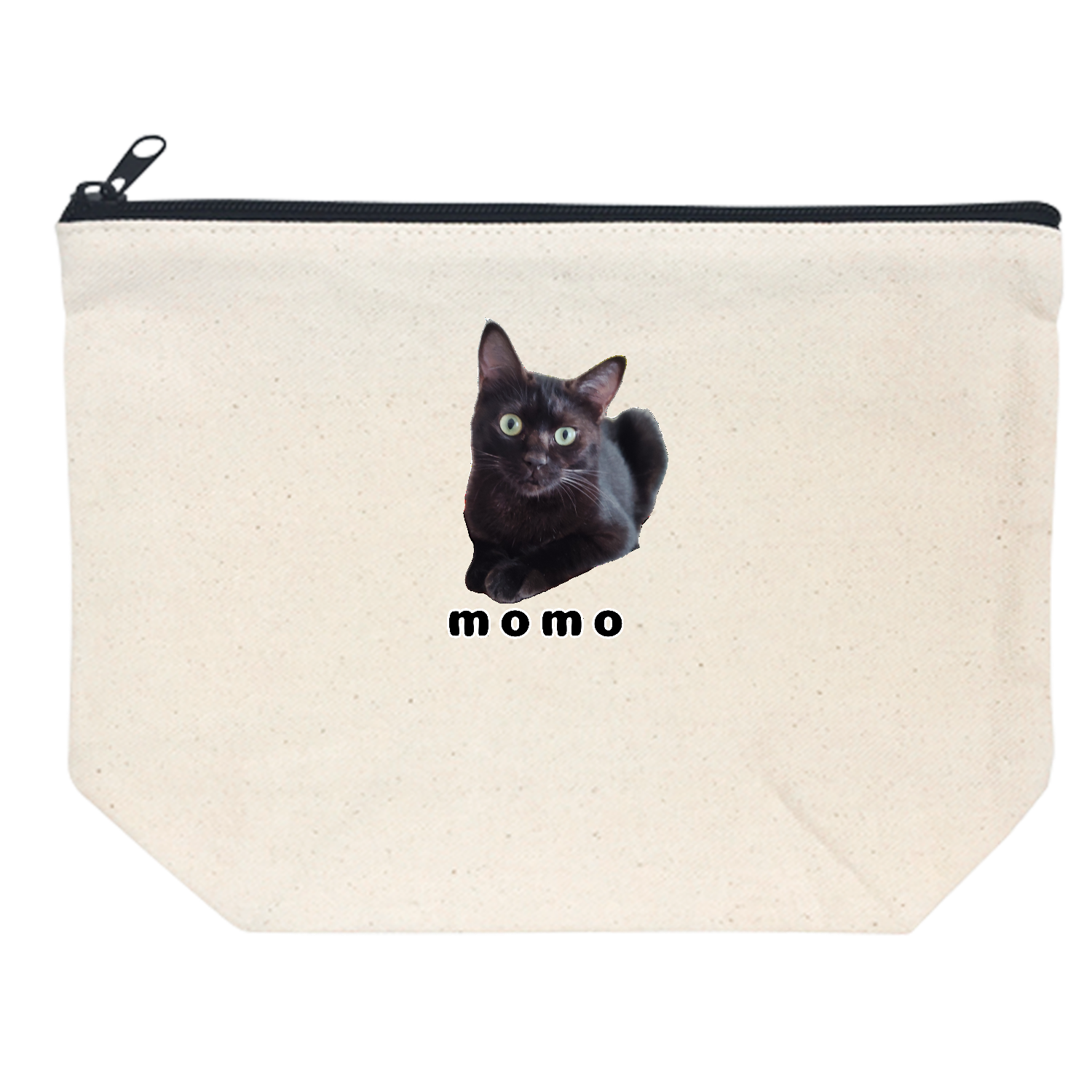 黒ねこももちゃん キャンバスデイリーポーチ（M)