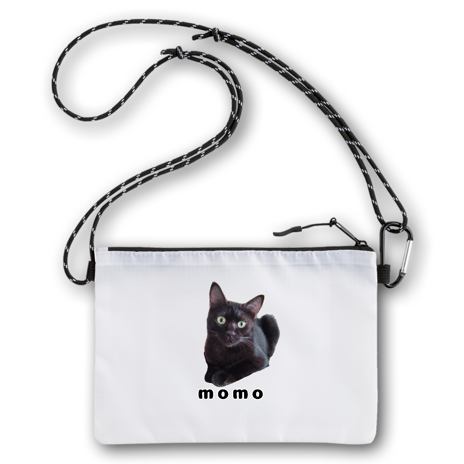 黒ねこももちゃん リップミニサコッシュ